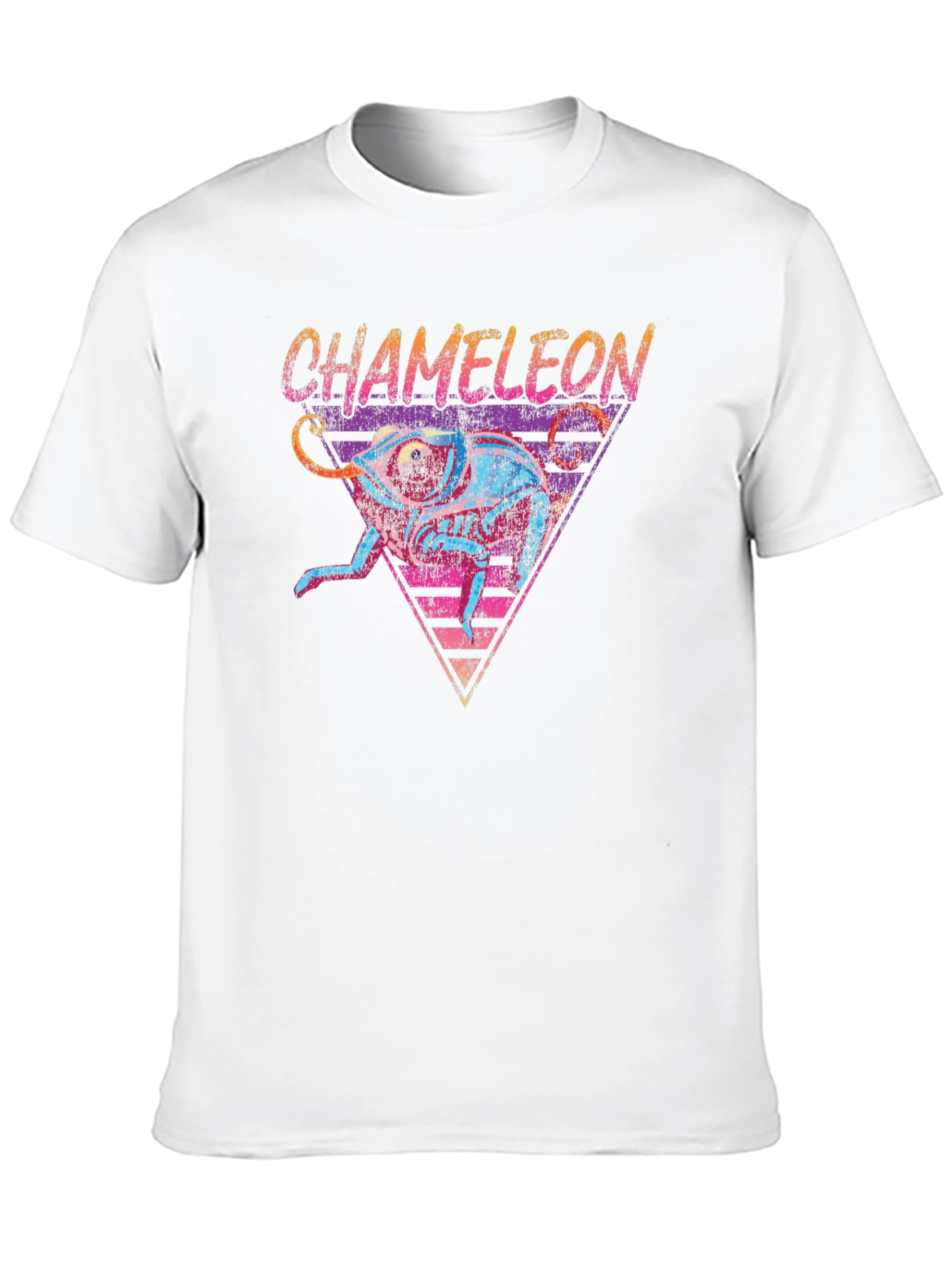 Retro Chameleon Graphic Tee - Cool Animal T-Shirt