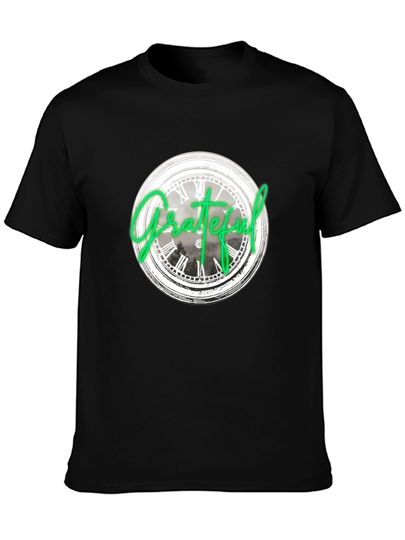 Grateful Clock Graphic Tee - Black