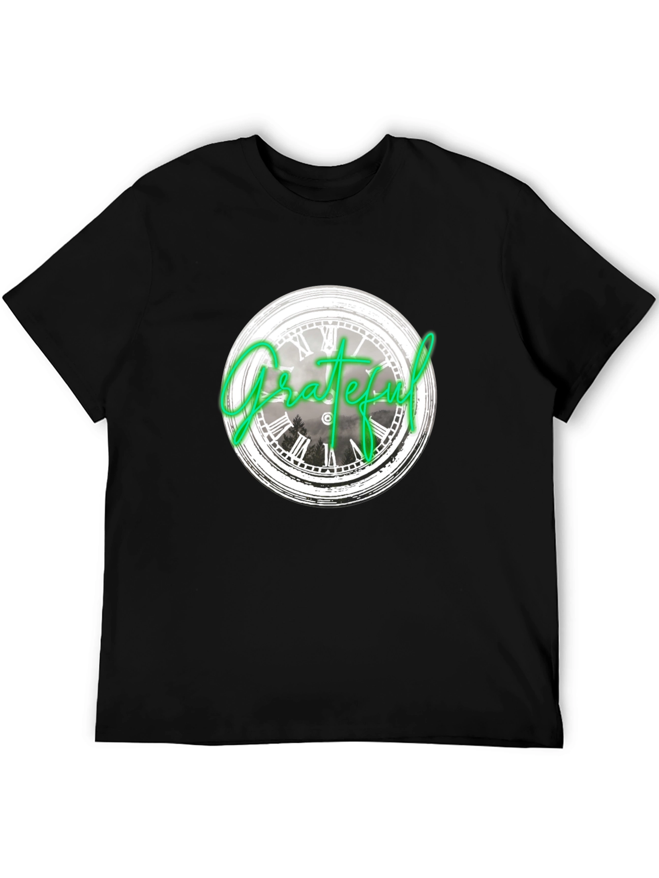 Grateful Clock Graphic Tee - Black
