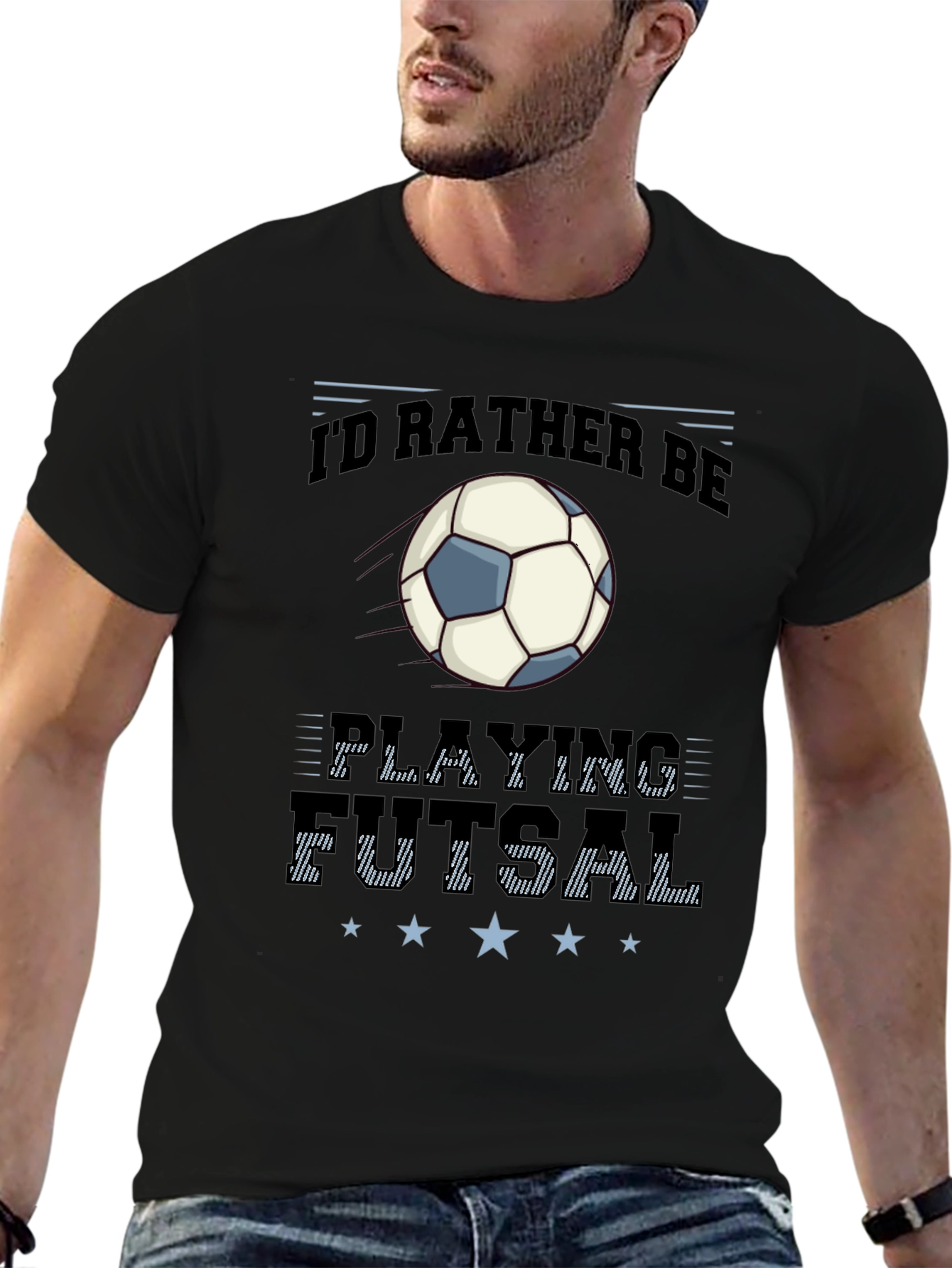 Id Rather Be Playing Futsal Graphic Tee