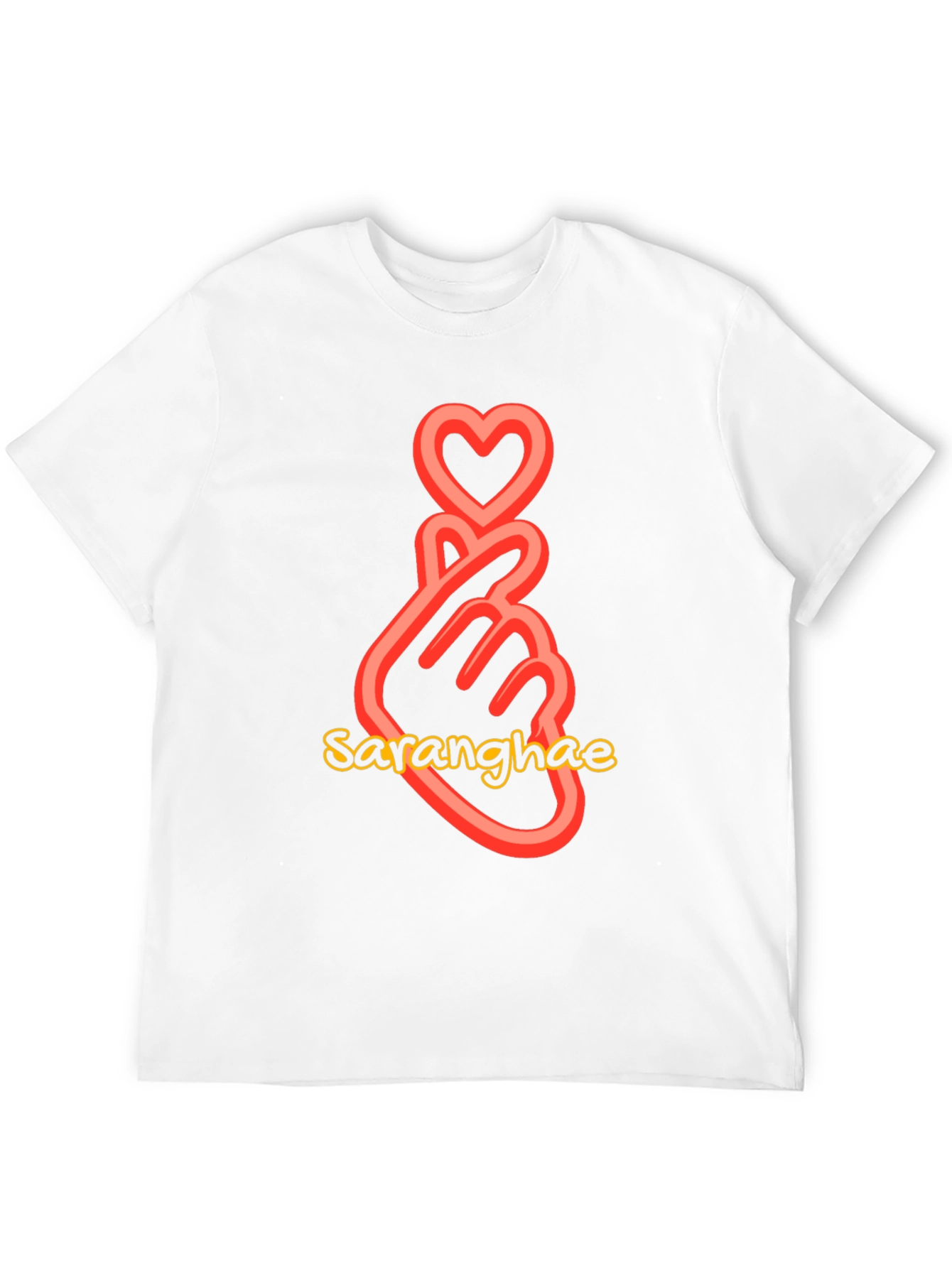 Sarangahe Finger Heart Black T-Shirt