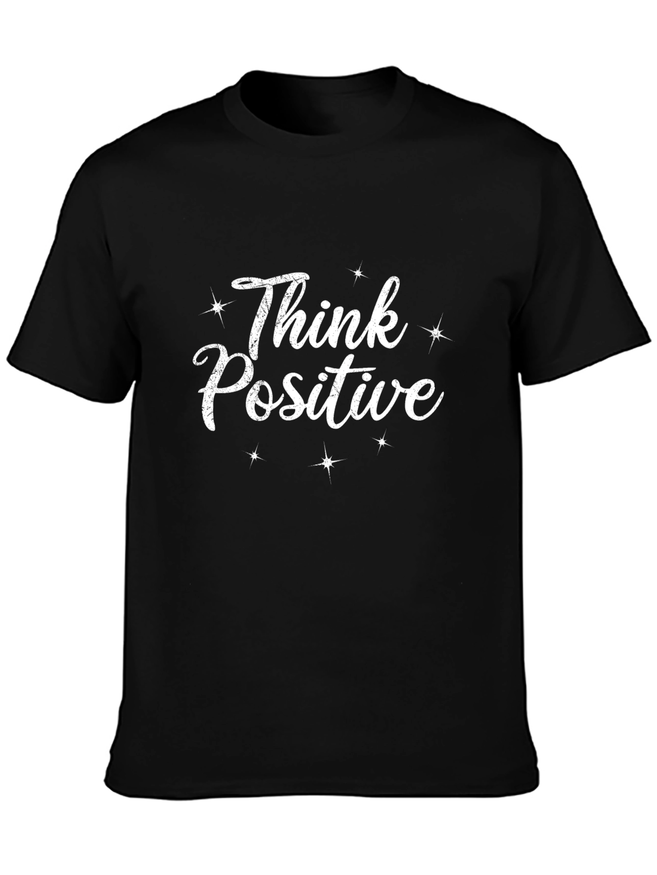 Think Positive Graphic T-Shirt - Black