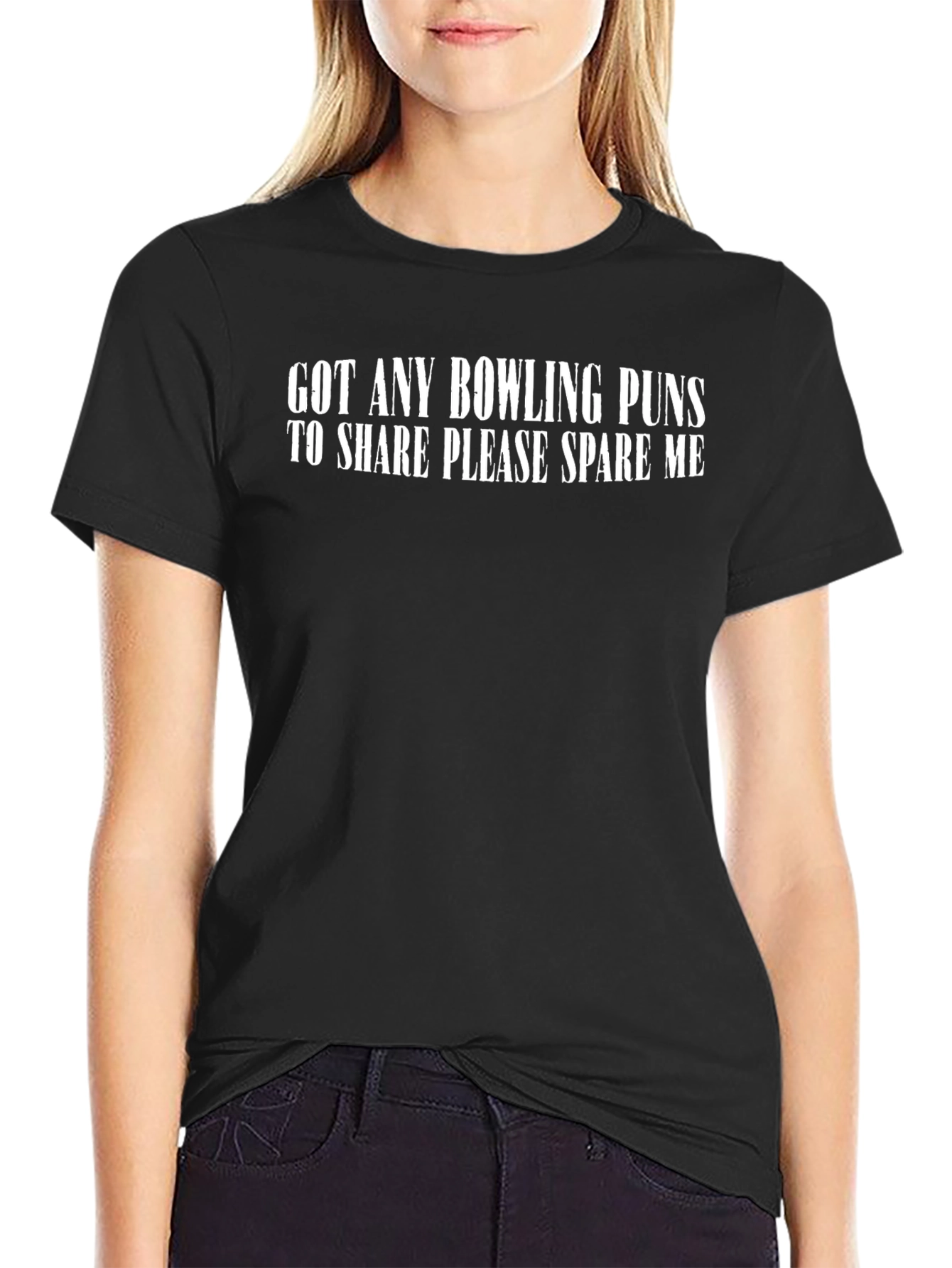 Bowling Pun T-Shirt - Spare Me! Novelty Graphic Tee