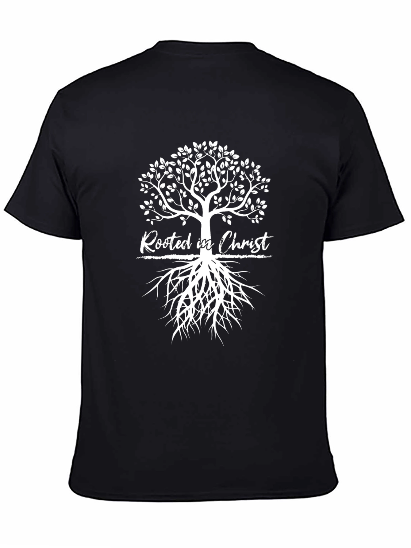 Rooted in Christ Tree Graphic T-Shirt
