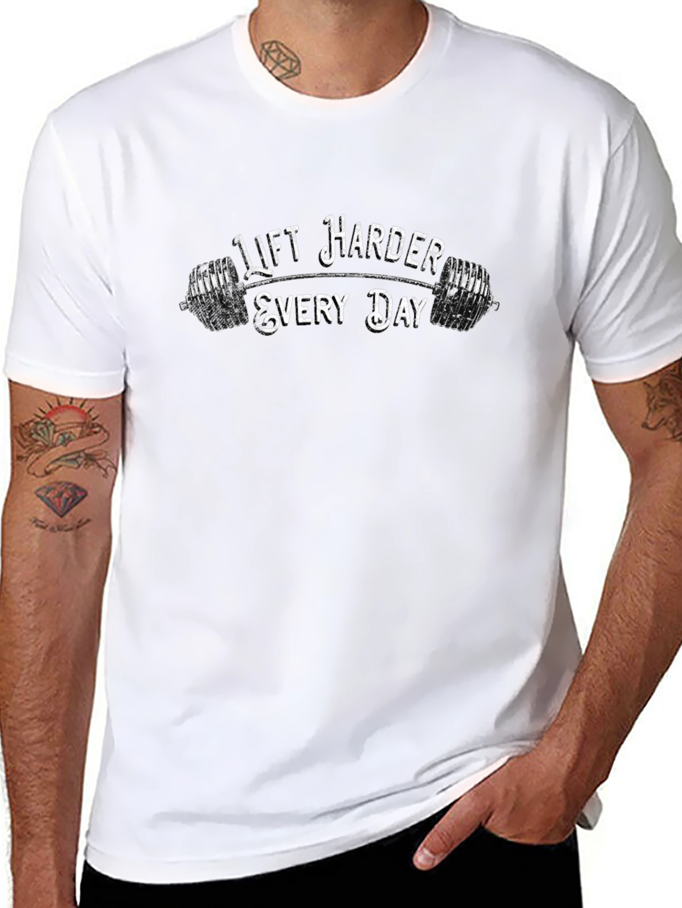 Lift Harder Every Day Mens Graphic T-Shirt