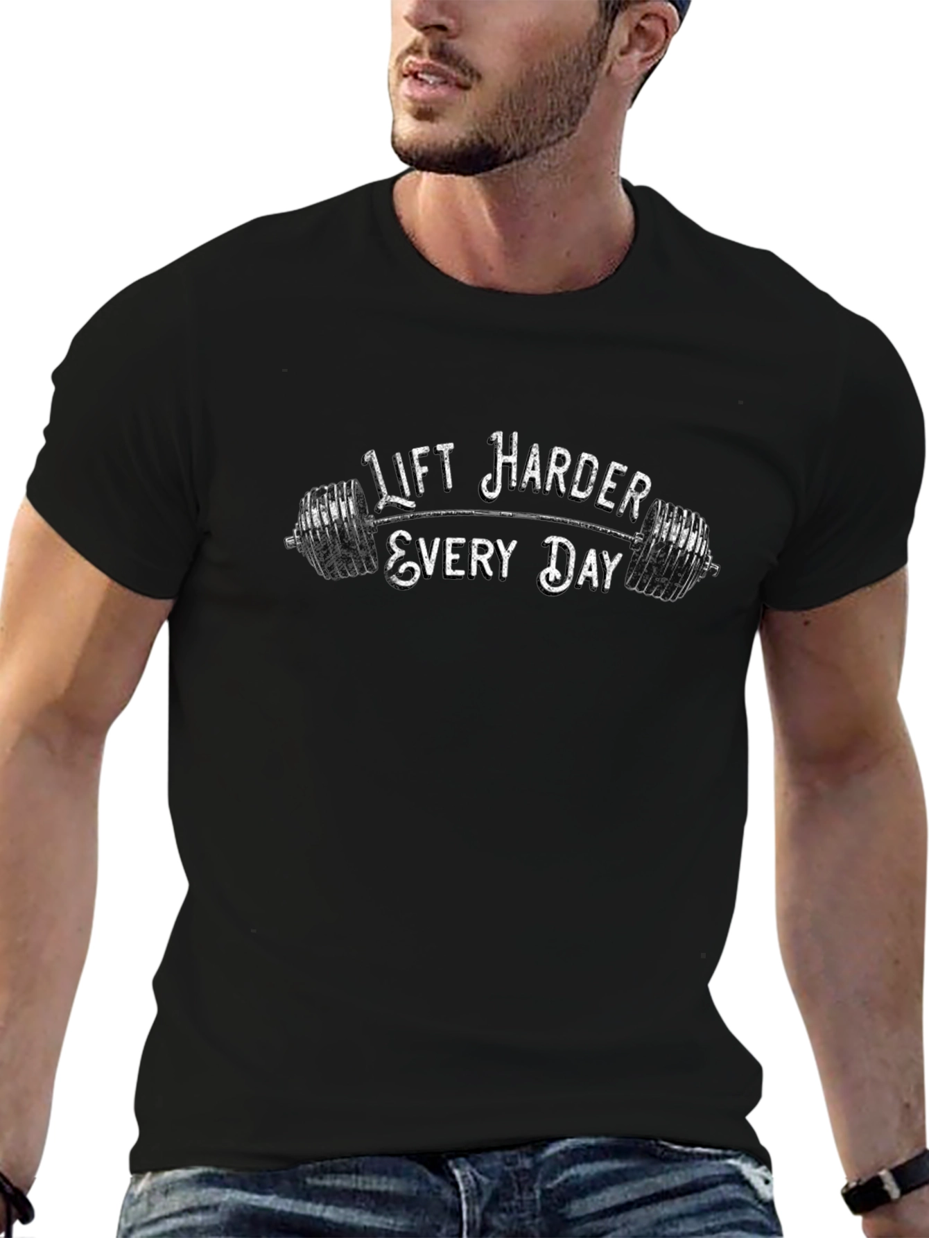 Lift Harder Every Day Mens Graphic T-Shirt