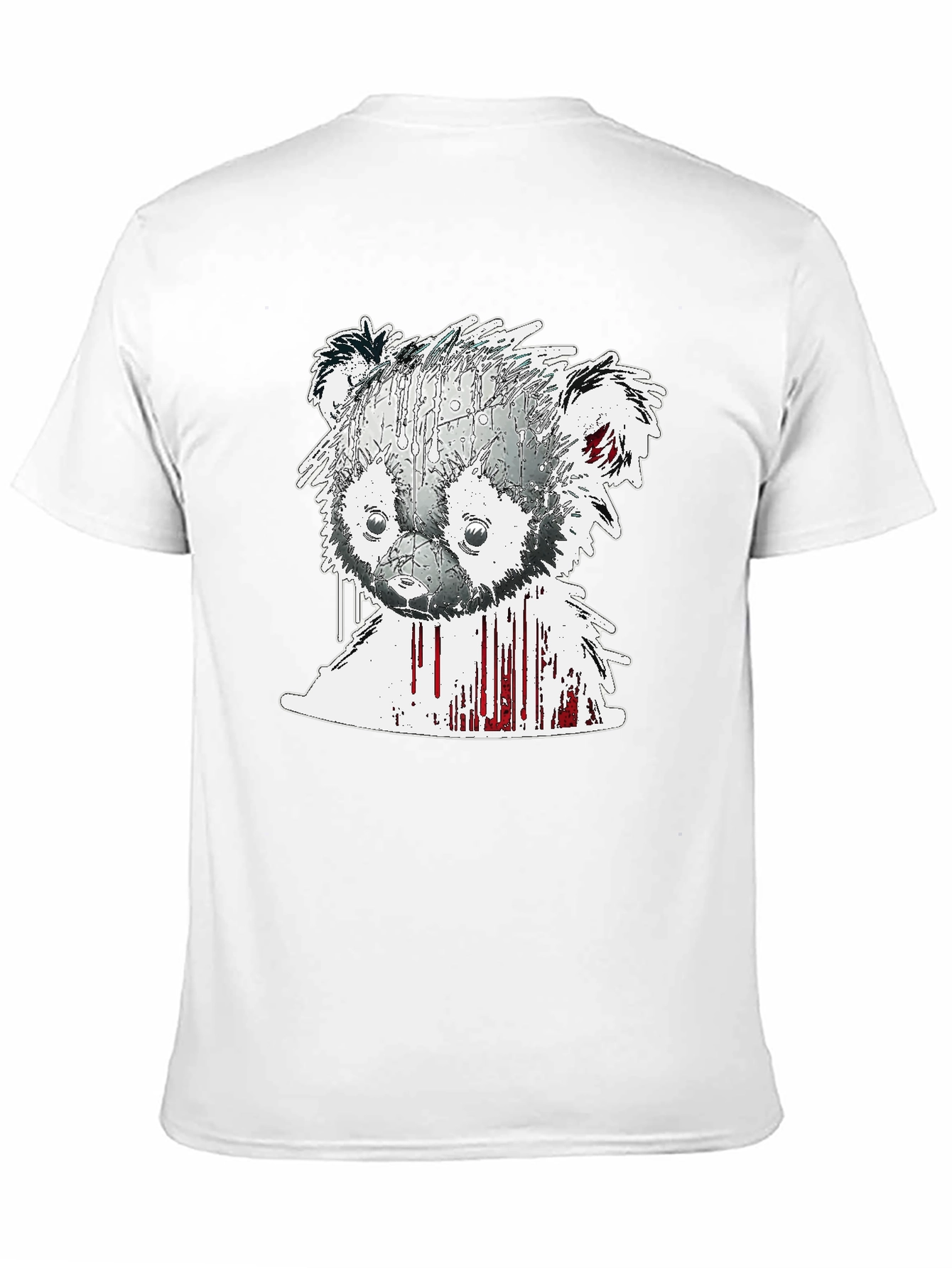 Abstract Bear Graphic Tee - Mens Black T-Shirt
