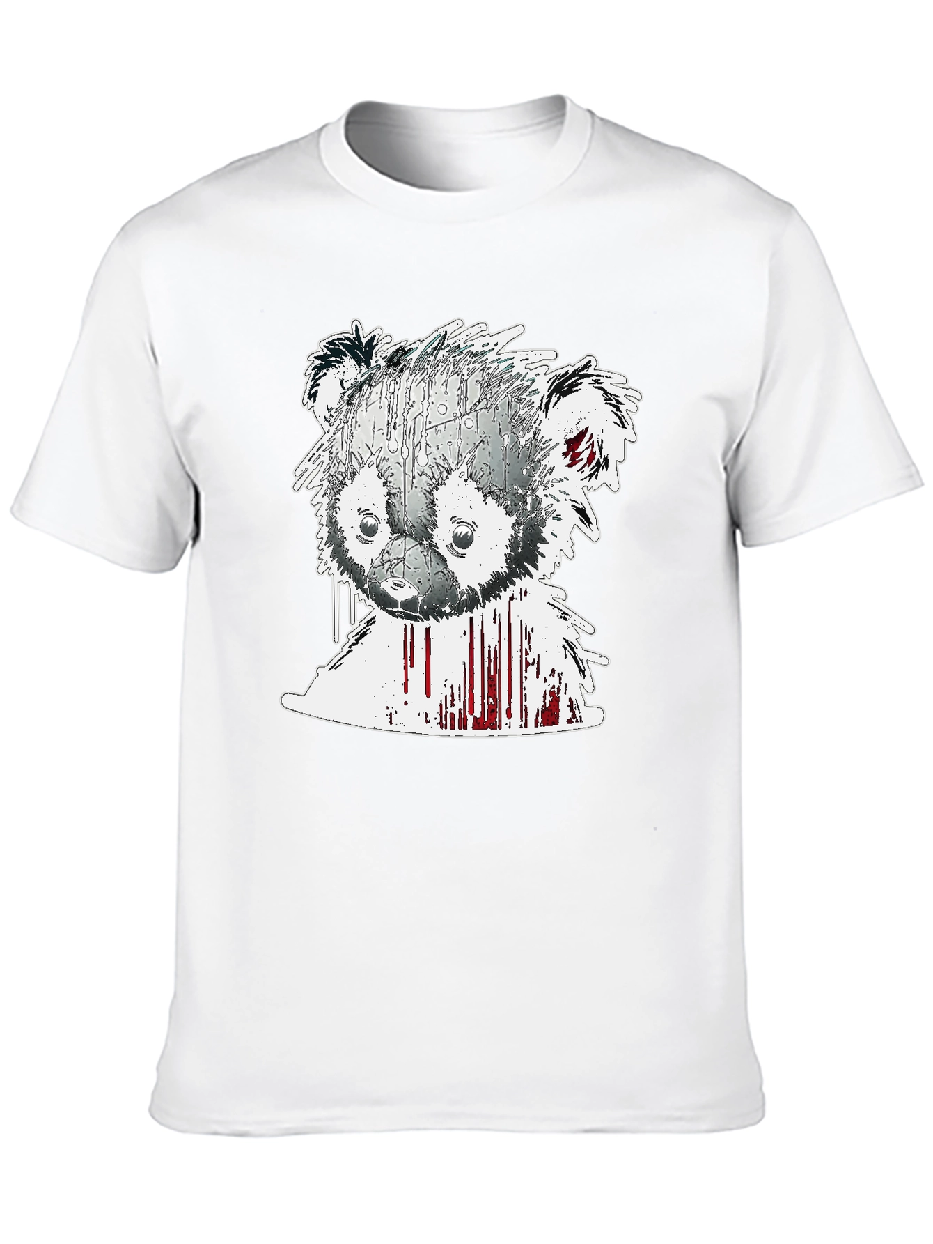 Abstract Bear Graphic Tee - Mens Black T-Shirt