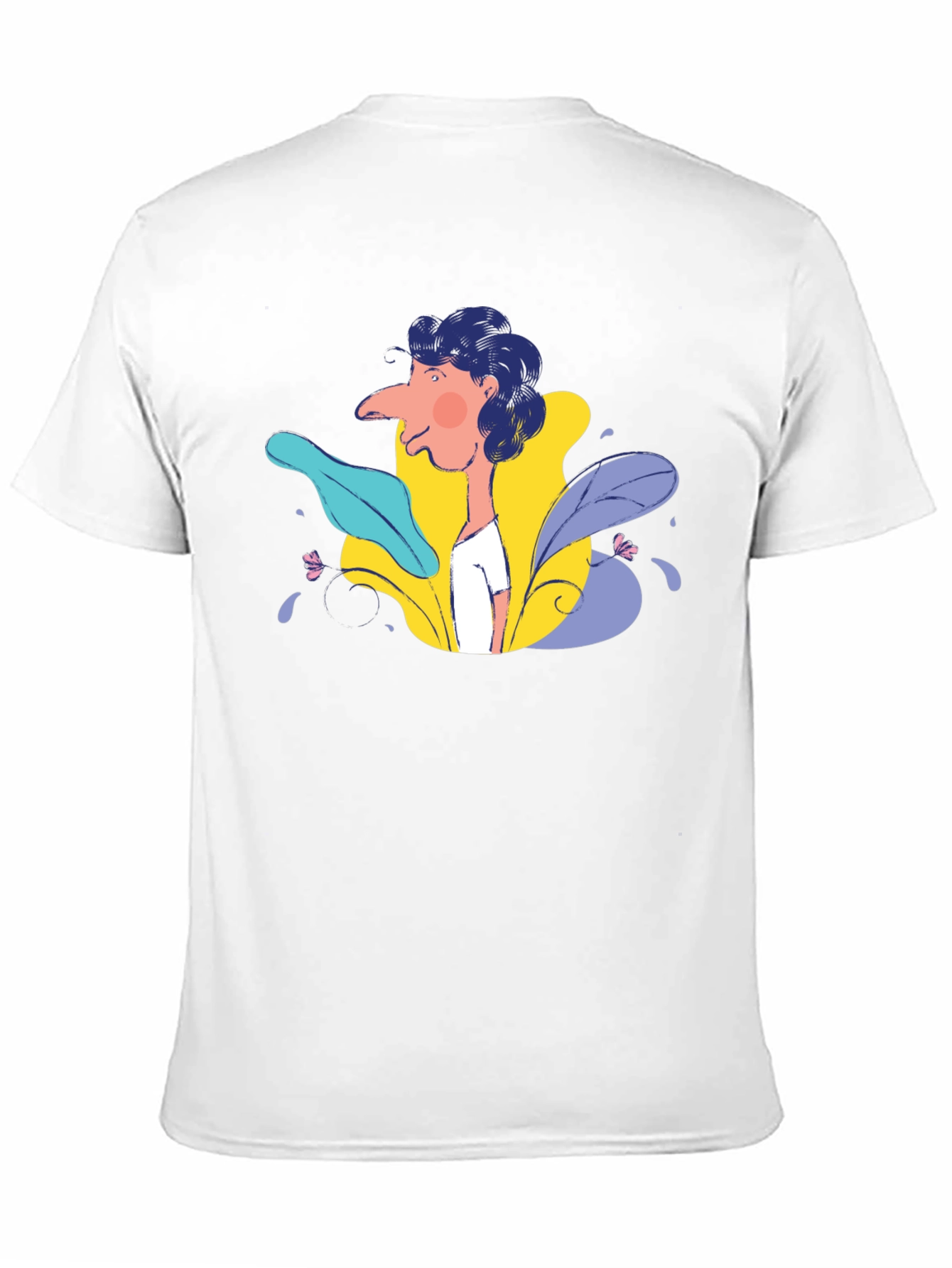 Abstract Face Graphic Black T-Shirt