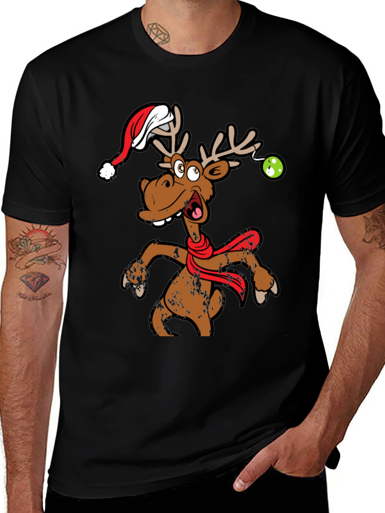Funny Christmas Moose T-Shirt