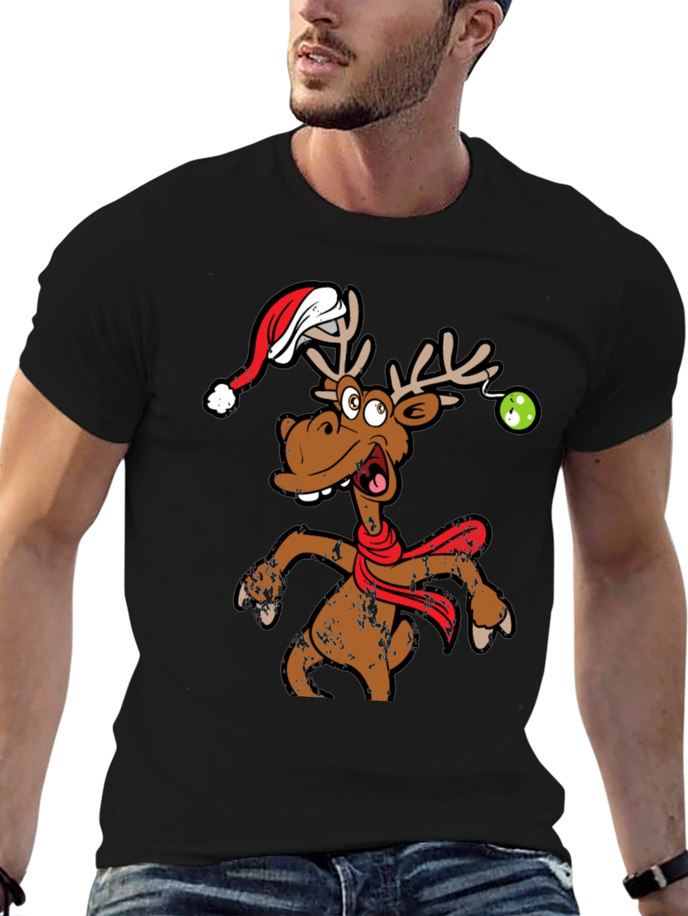 Funny Christmas Moose T-Shirt