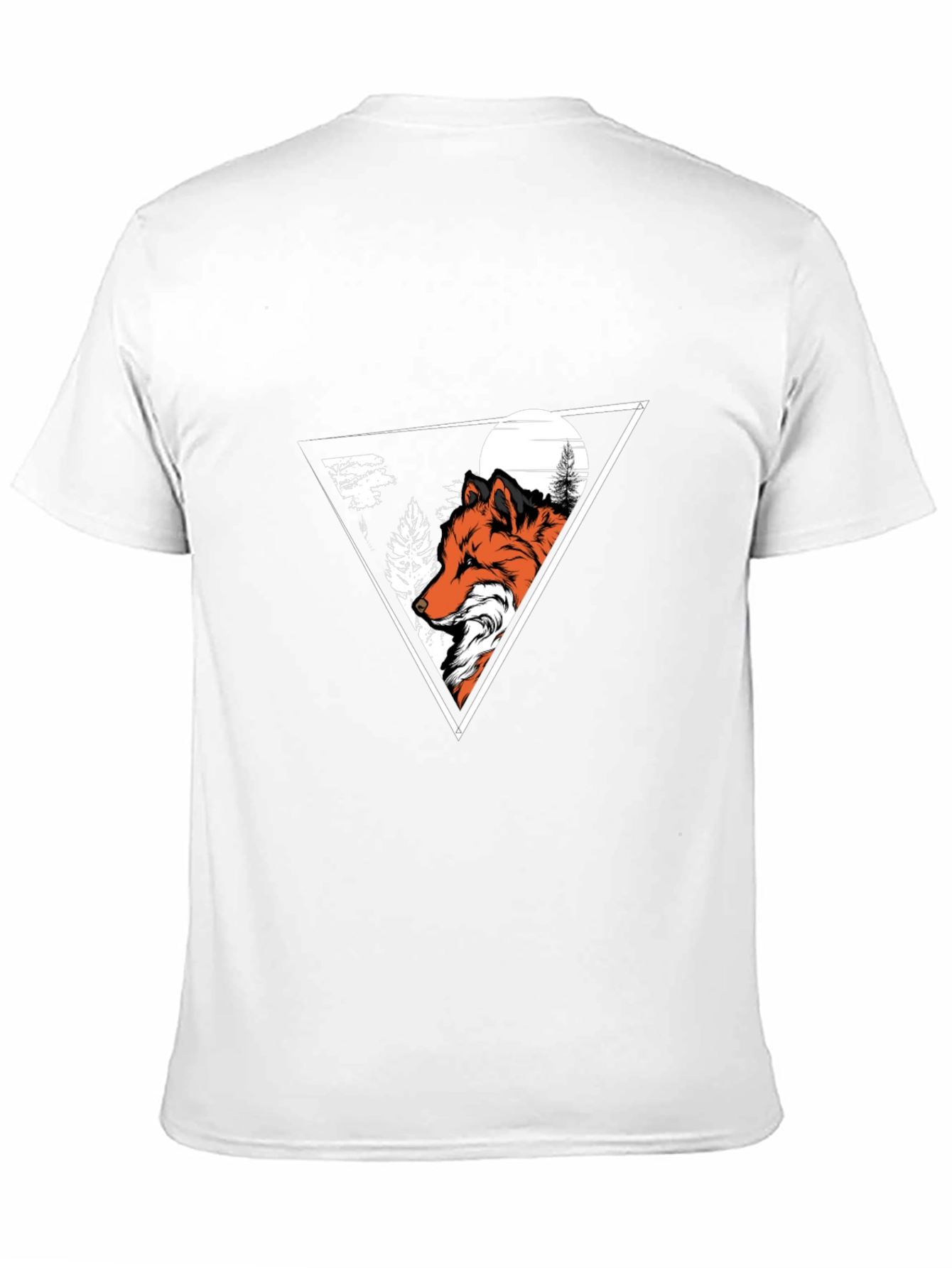 Fox Graphic Print Crew Neck T-Shirt - Black