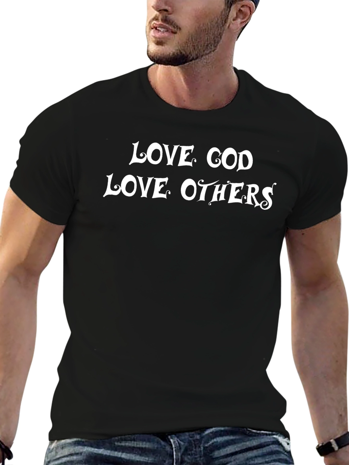 Love God Love Others Tee - Black