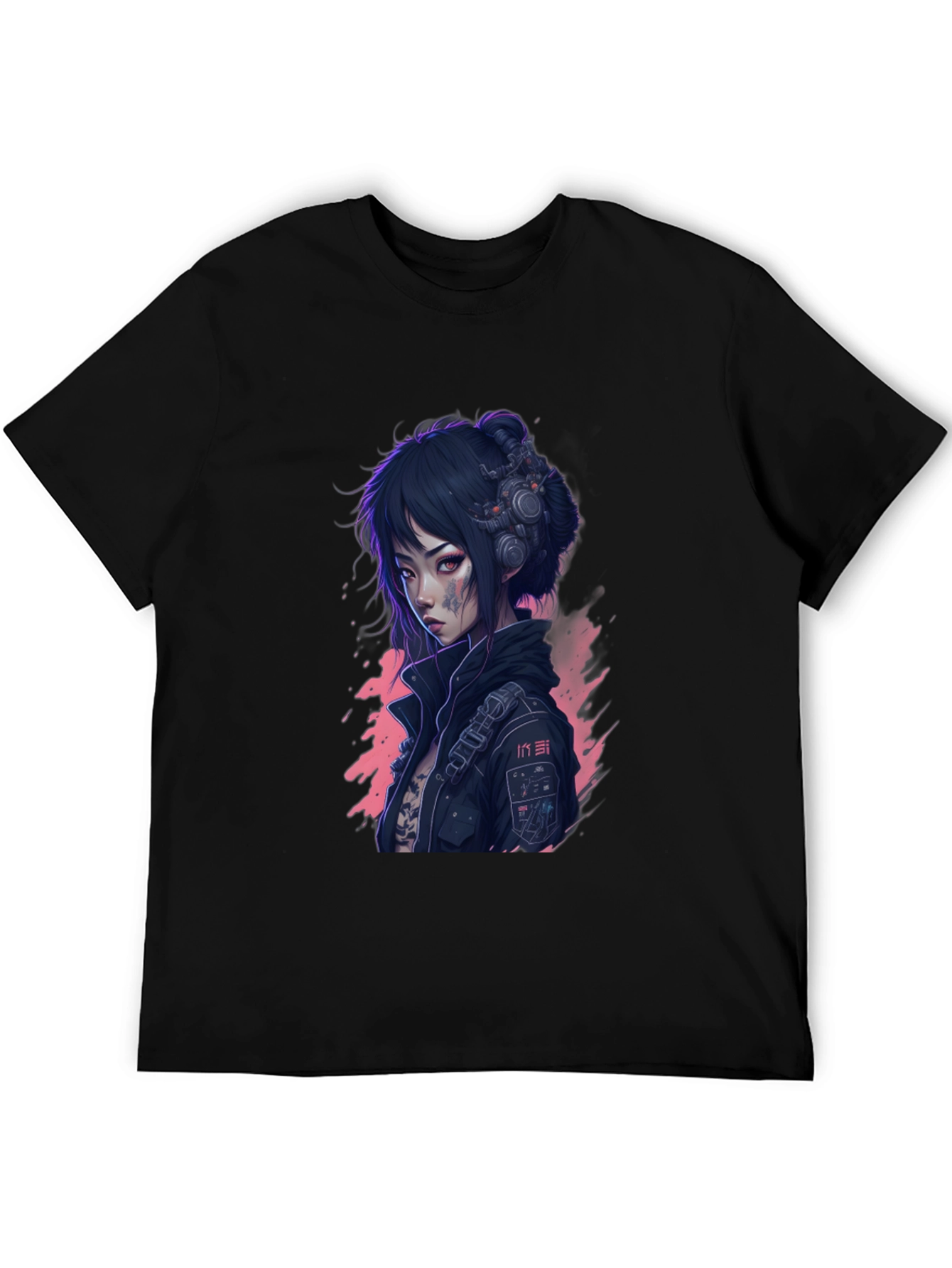 Cyberpunk Anime Girl T-Shirt - Unique Graphic Tee