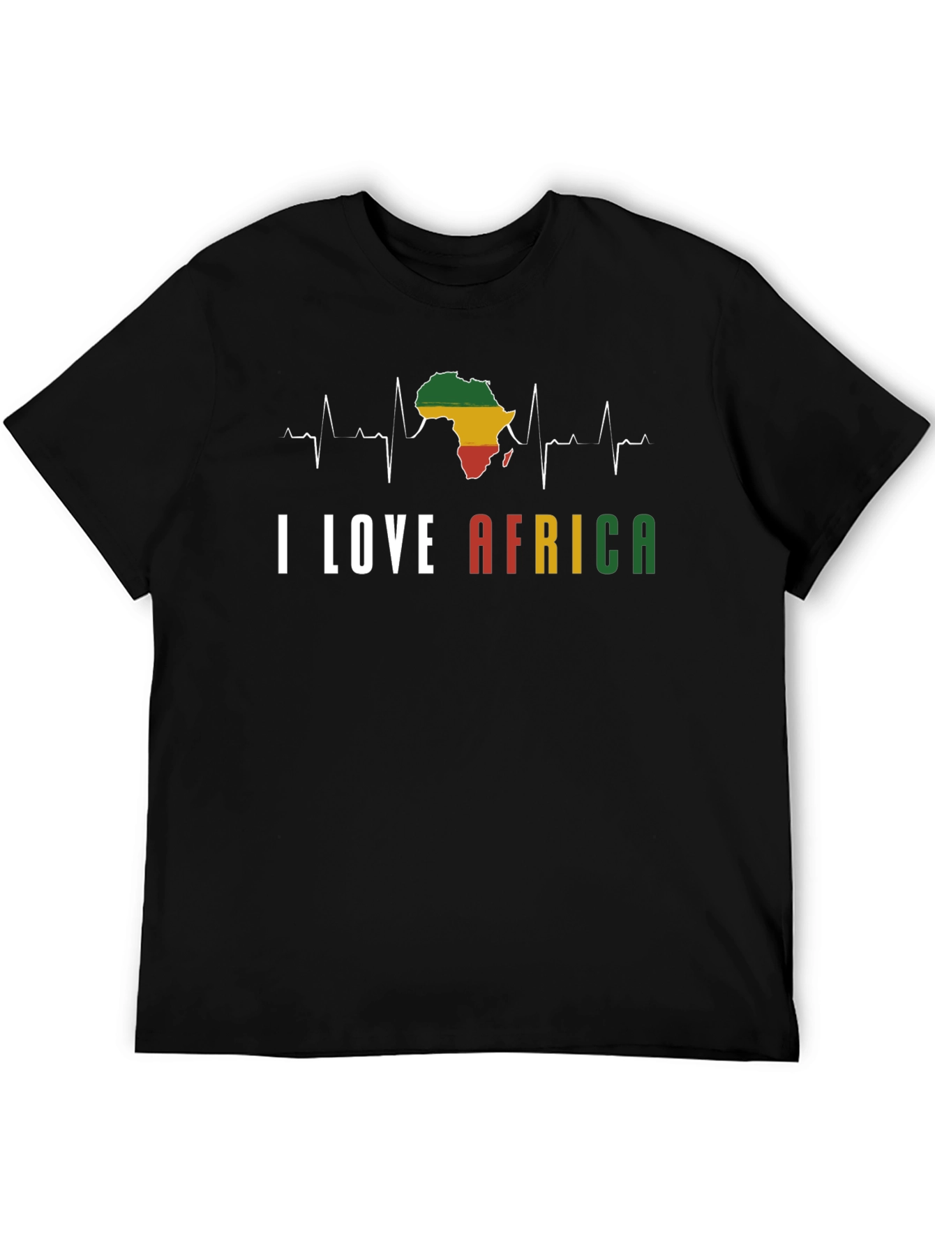 I Love Africa T-Shirt - Black Pride Tee