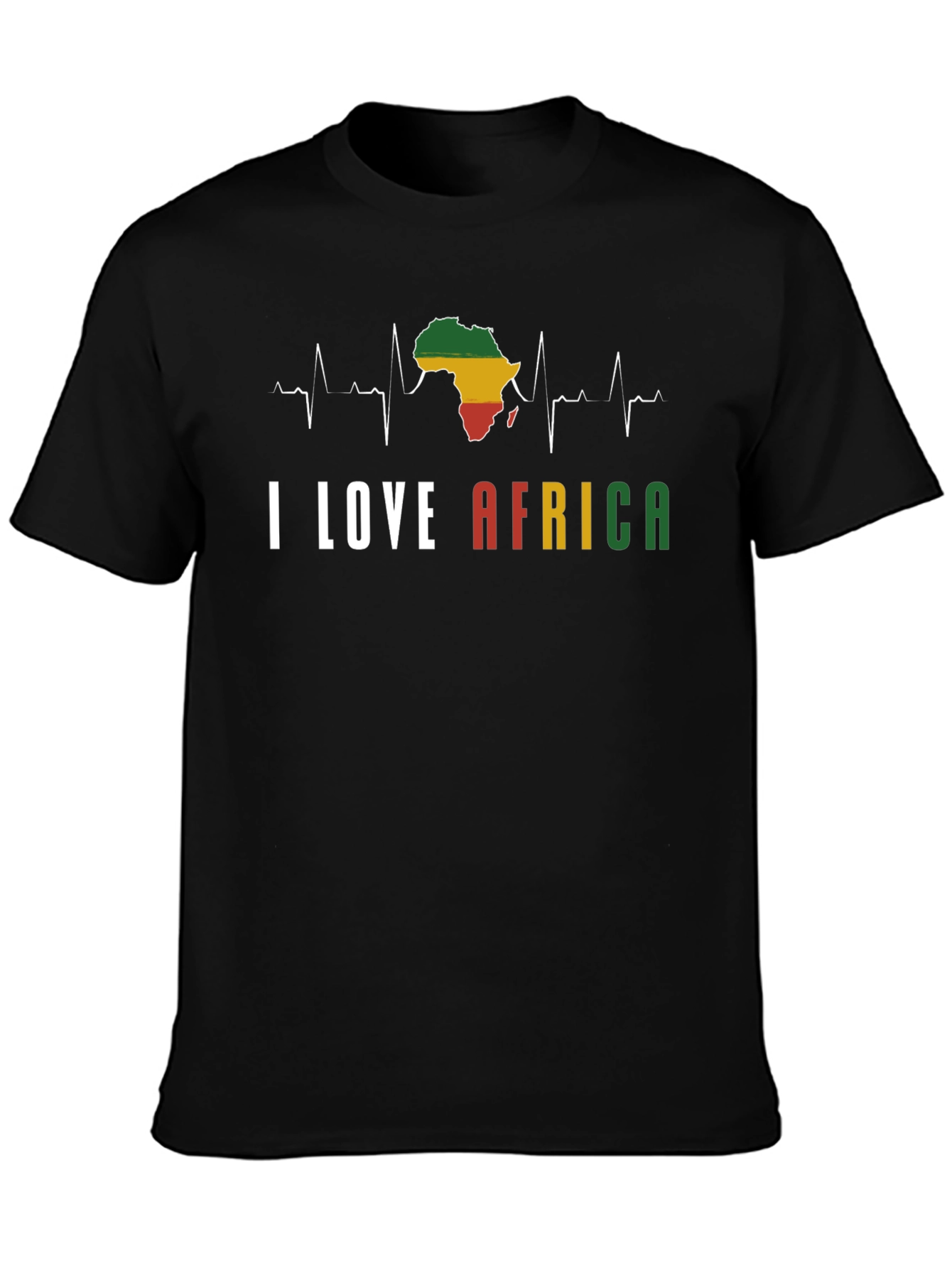 I Love Africa T-Shirt - Black Pride Tee
