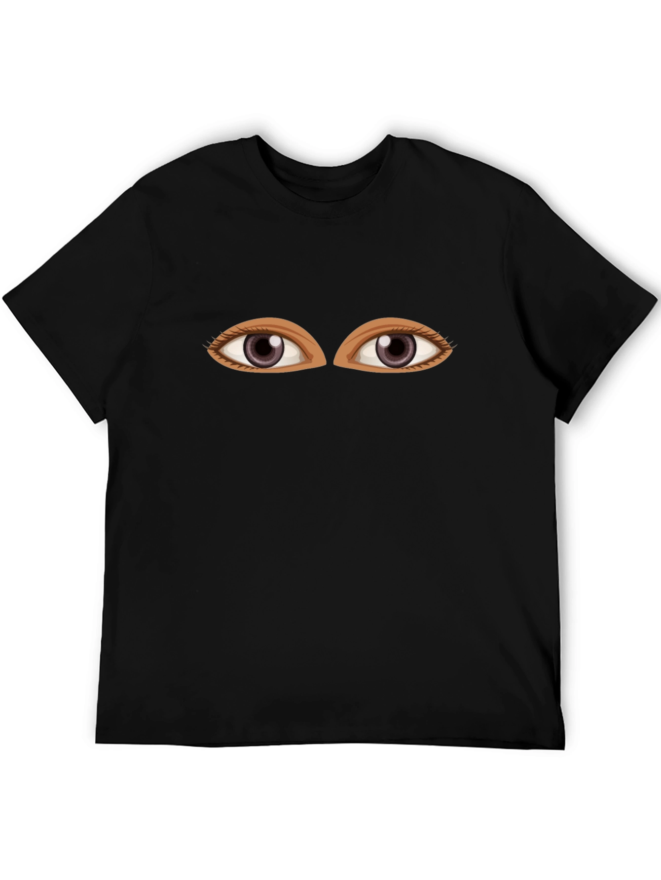 Eyes Graphic Tee - Black Cotton Comfort