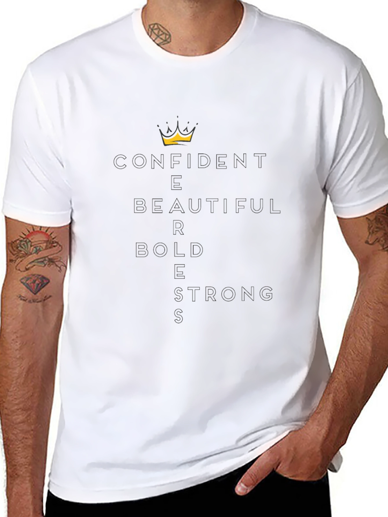Confident Beautiful Bold Strong Graphic Tee