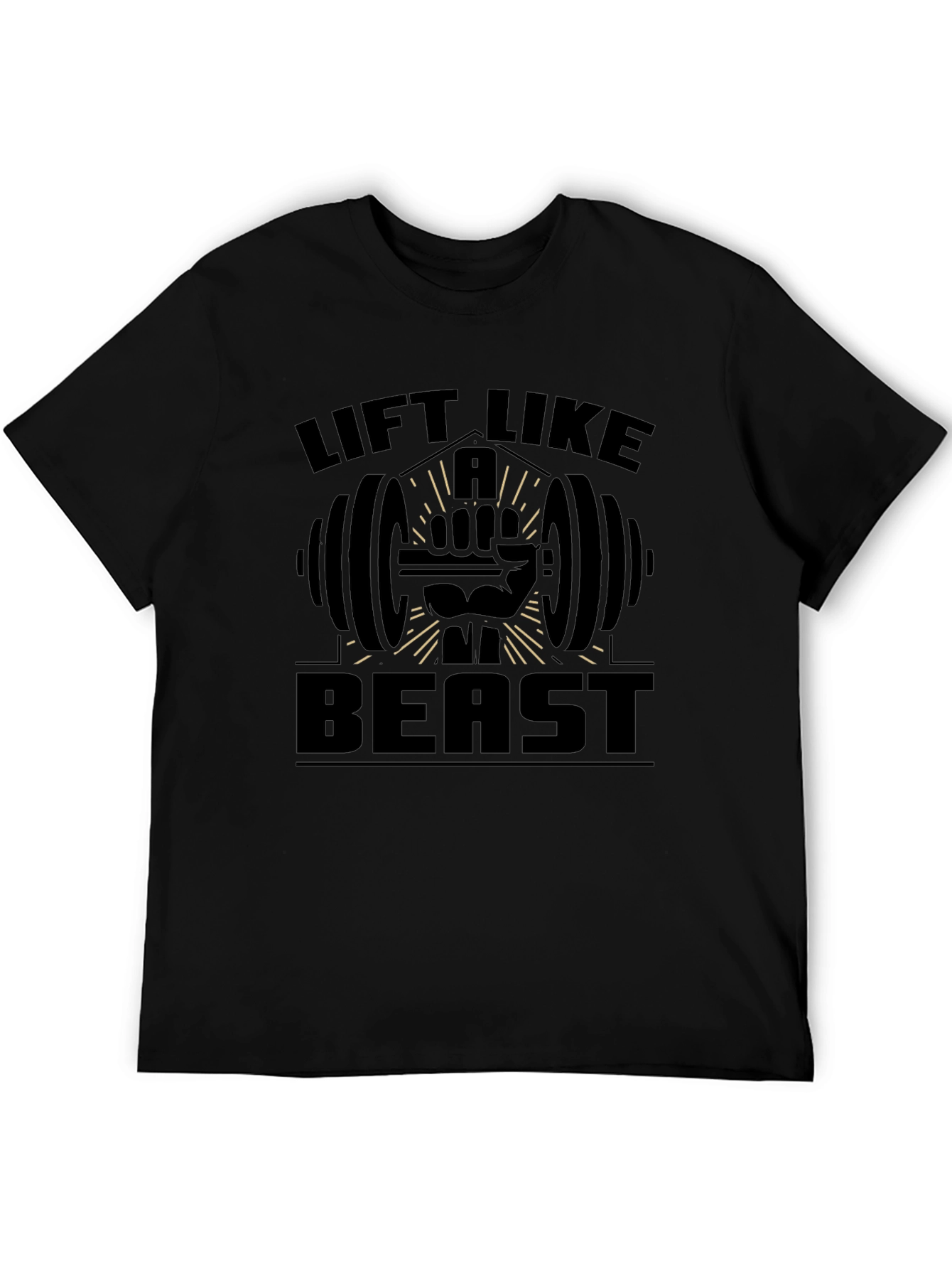 Lift Like A Beast Black T-Shirt Gym Workout