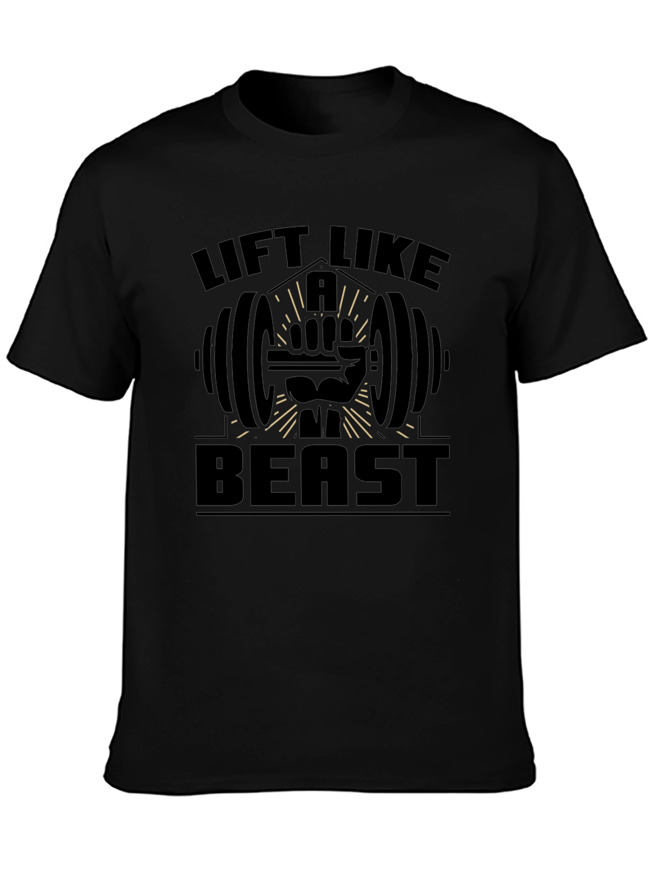 Lift Like A Beast Black T-Shirt Gym Workout