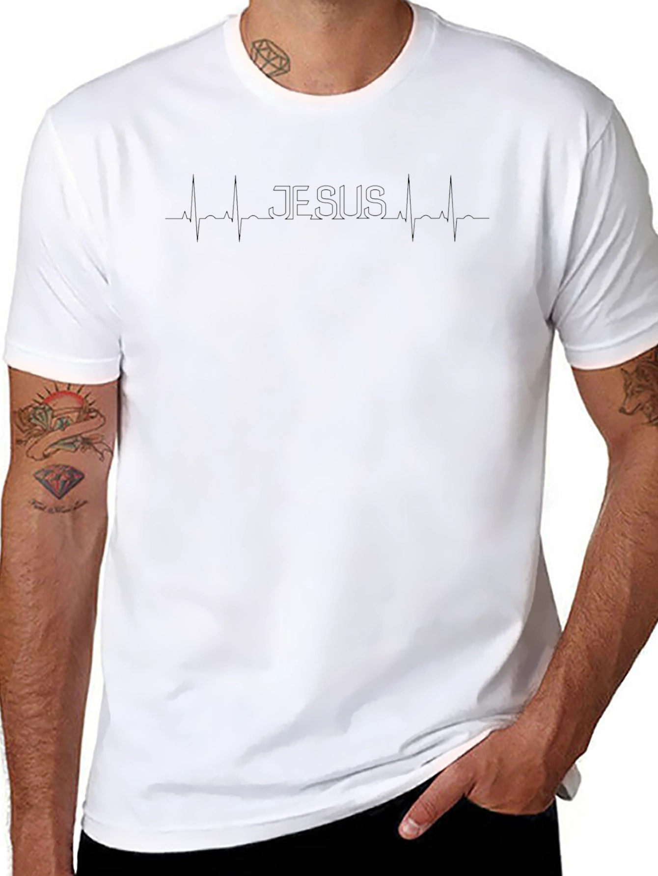 Jesus Heartbeat T-Shirt - Christian Faith Apparel