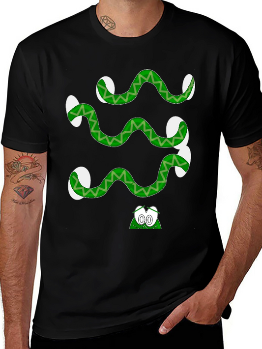Cartoon Snake Graphic Tee - Quirky Style