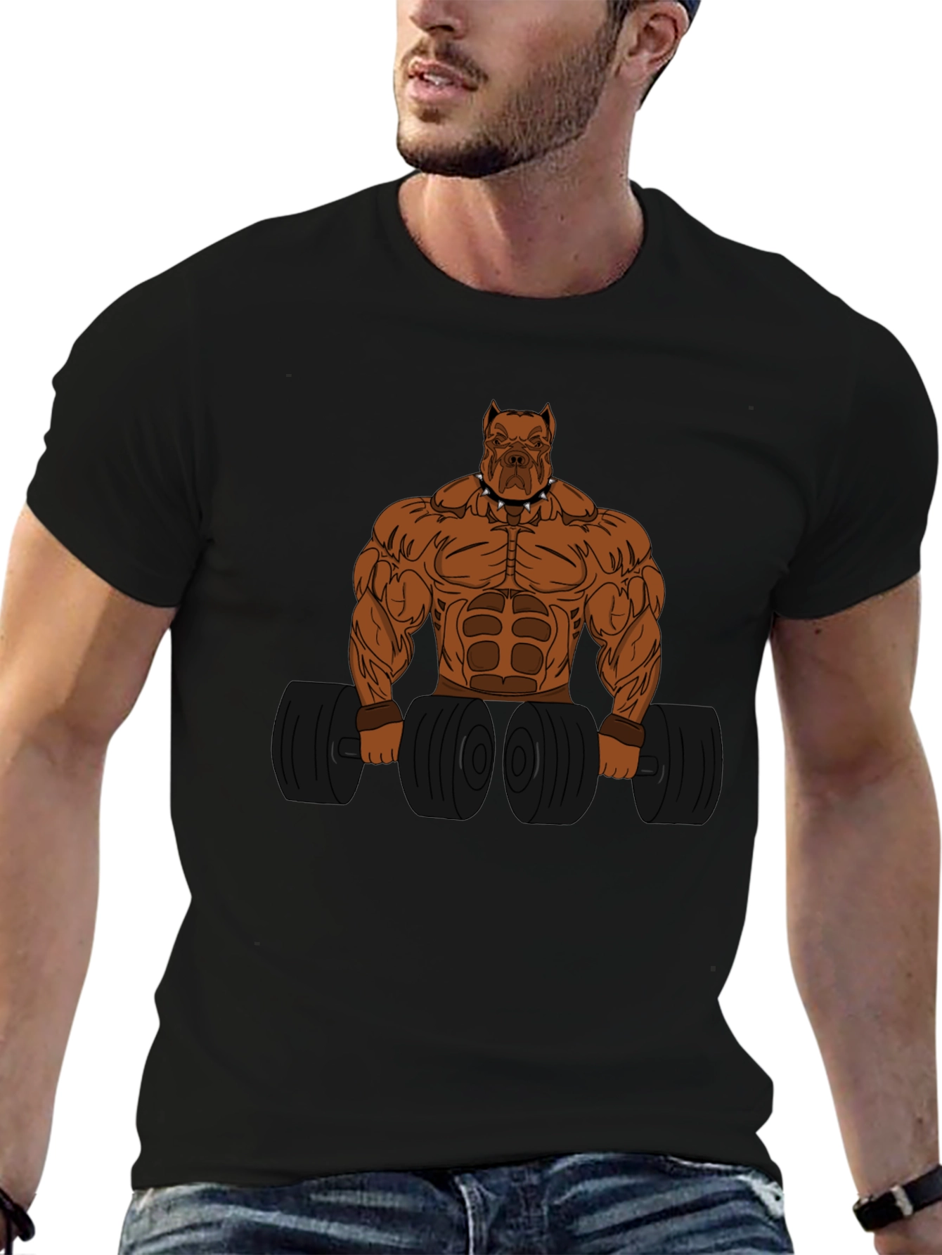 Bodybuilding Dog Graphic Tee - Workout Motivation Shirt