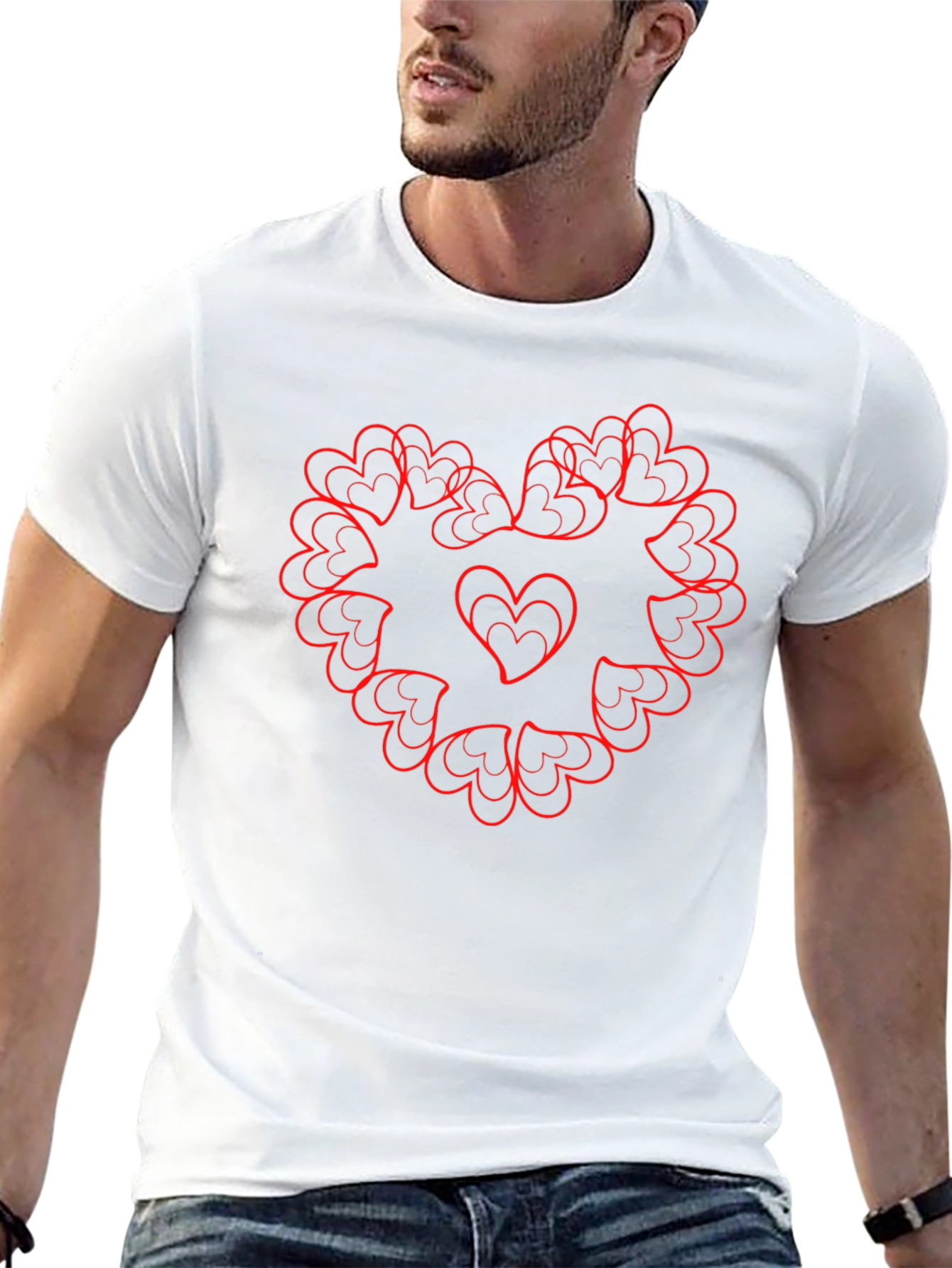 Heart Mandala Graphic Tee - Stylish Black T-Shirt