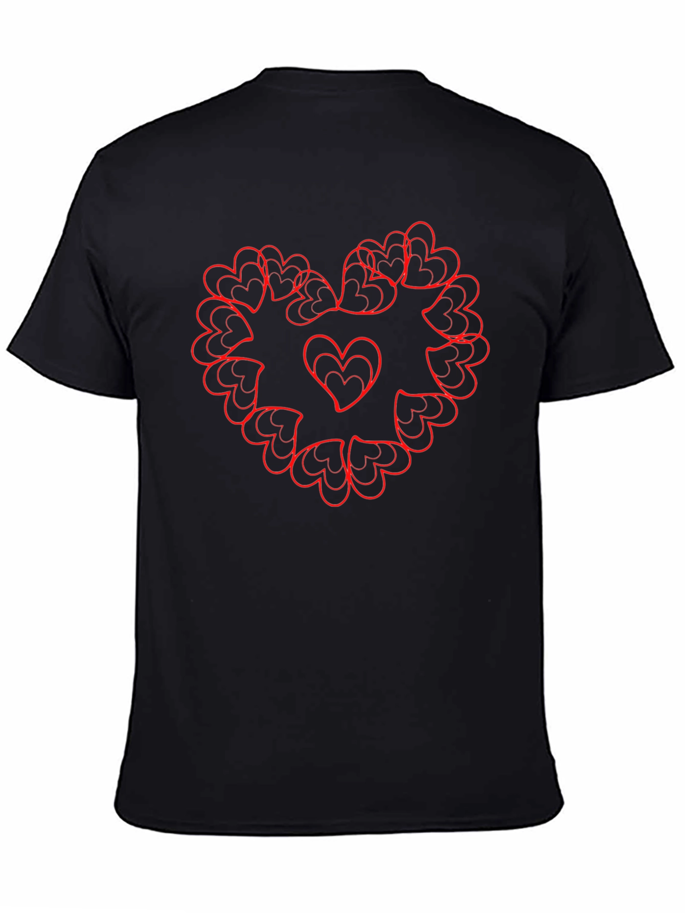 Heart Mandala Graphic Tee - Stylish Black T-Shirt