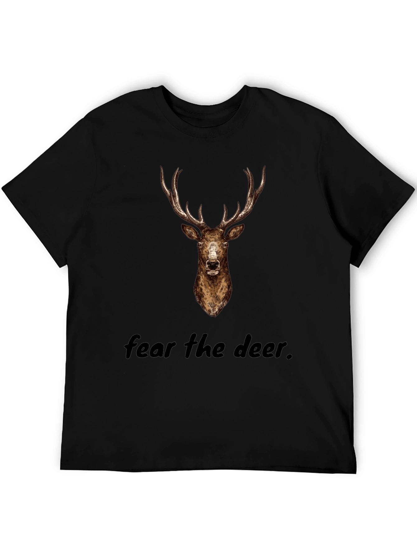 Fear The Deer Black Graphic Tee