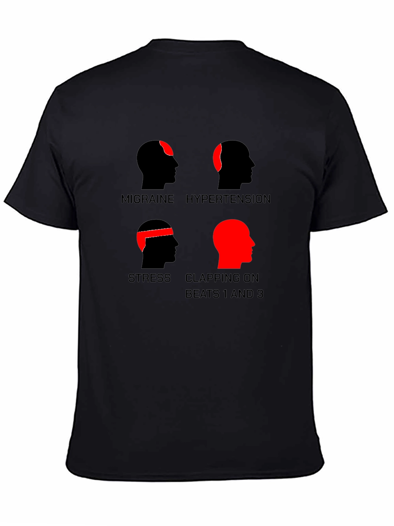 Funny Headaches T-Shirt - Migraine Stress Hypertension Clapping