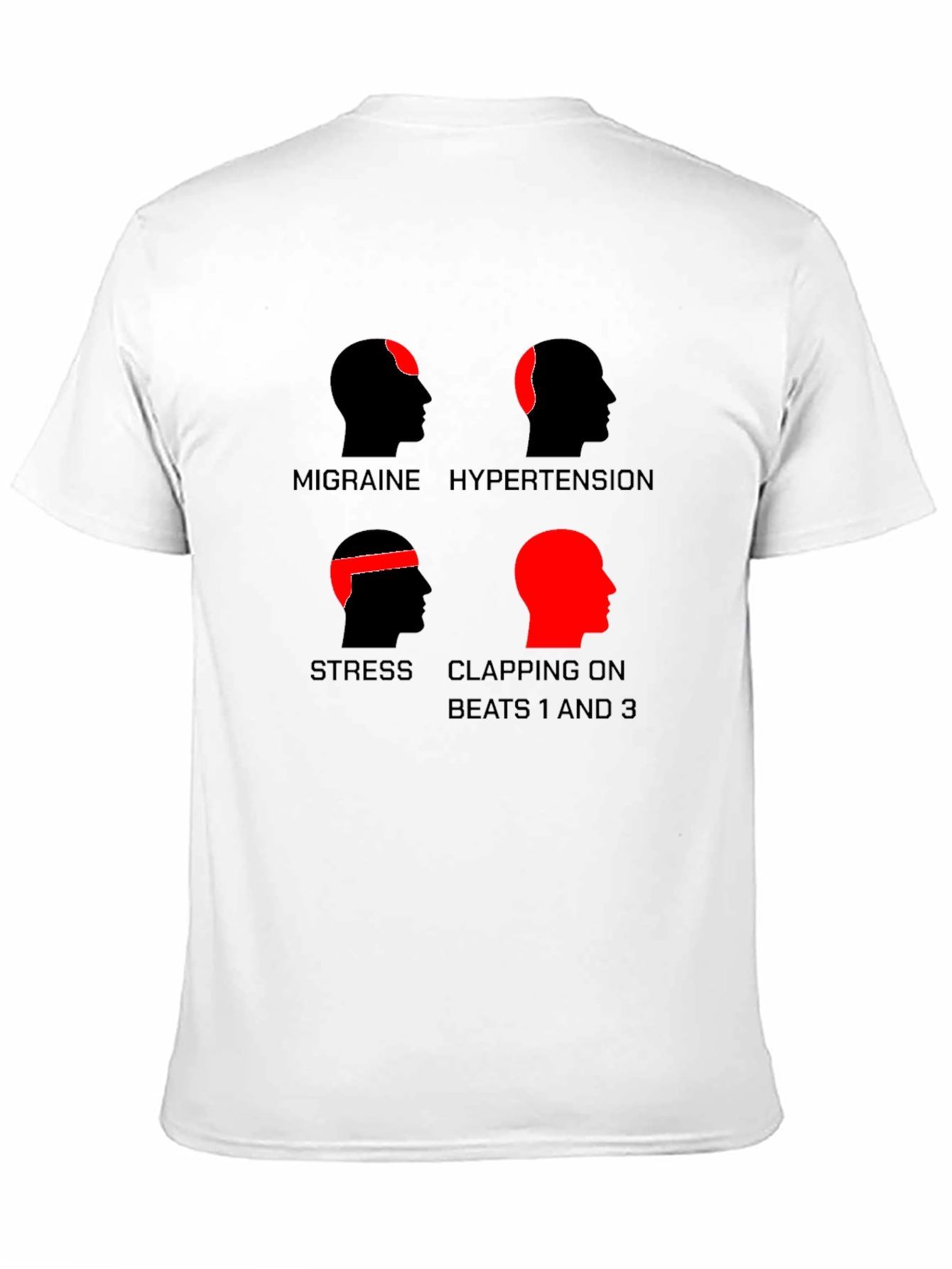 Funny Headaches T-Shirt - Migraine Stress Hypertension Clapping