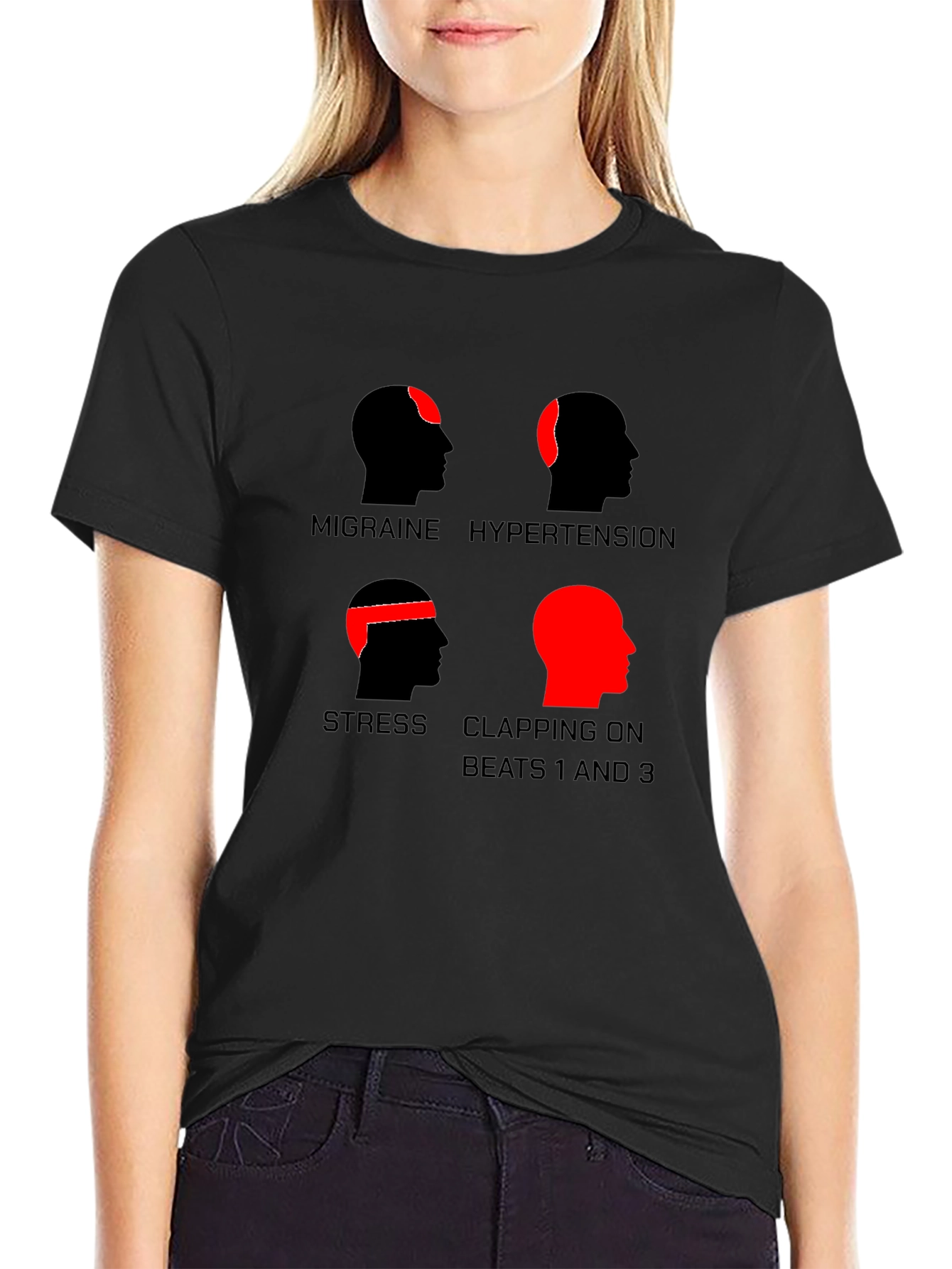 Funny Headaches T-Shirt - Migraine Stress Hypertension Clapping