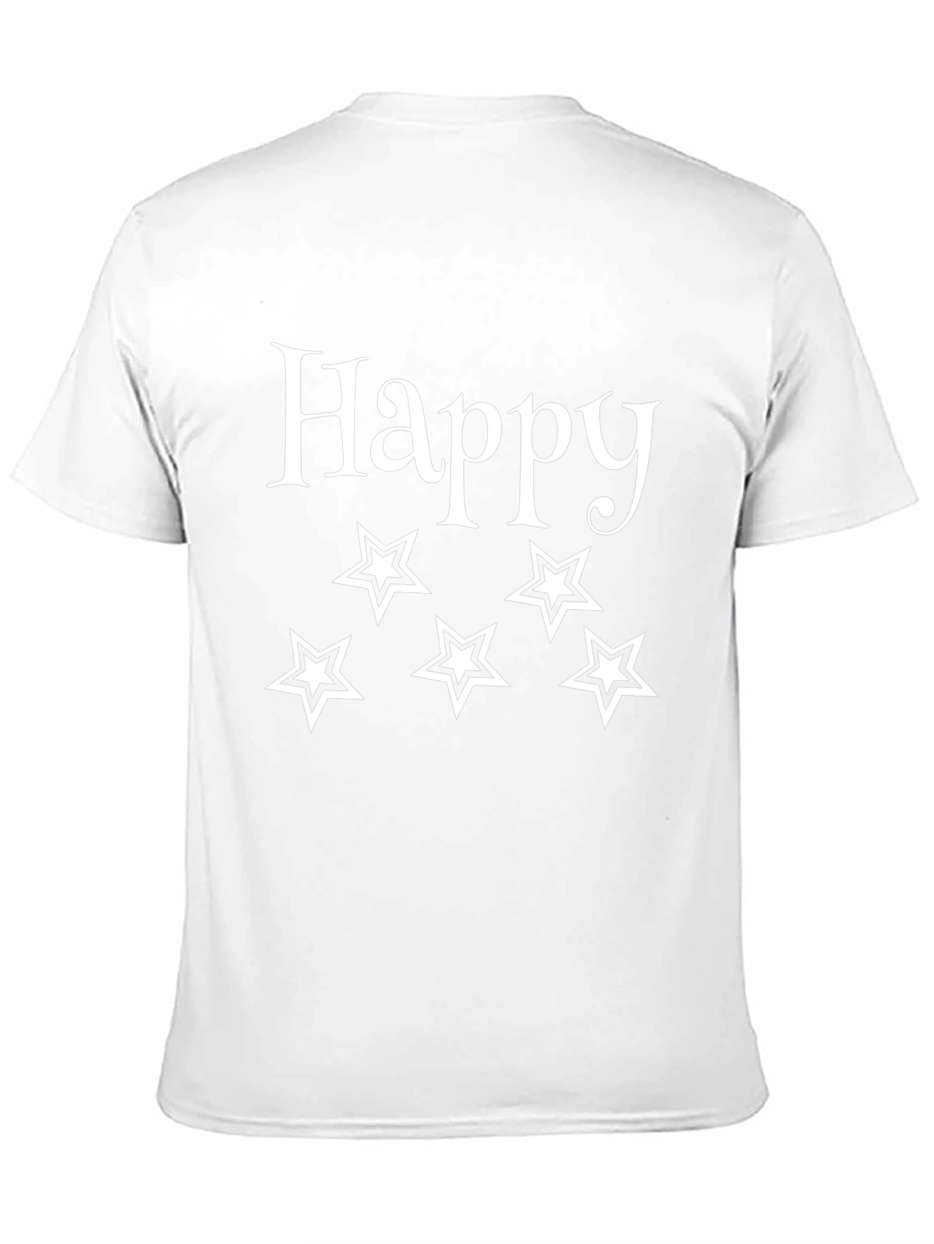 Happy Stars Black T-Shirt