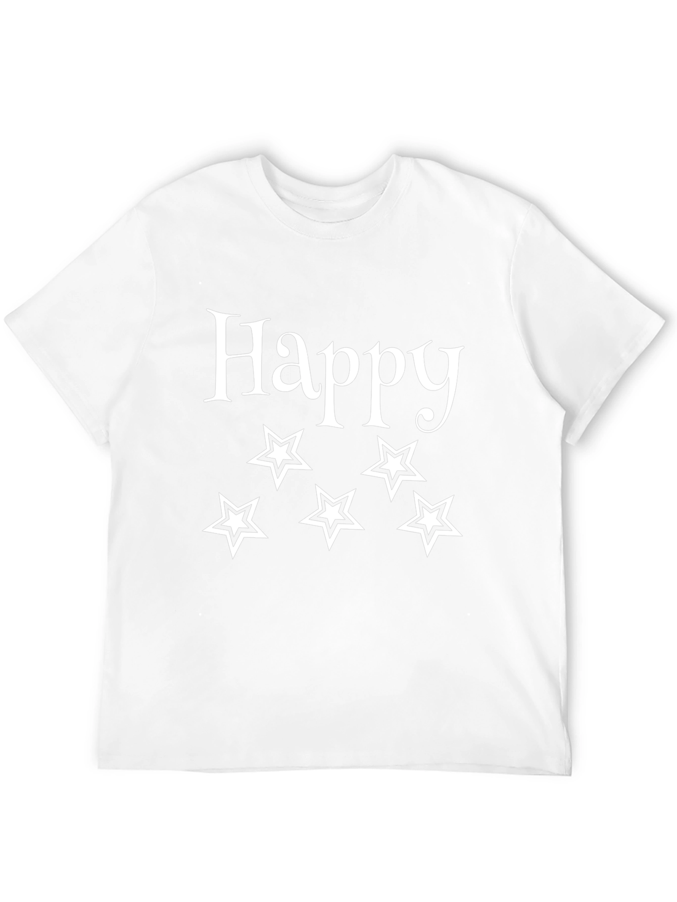 Happy Stars Black T-Shirt