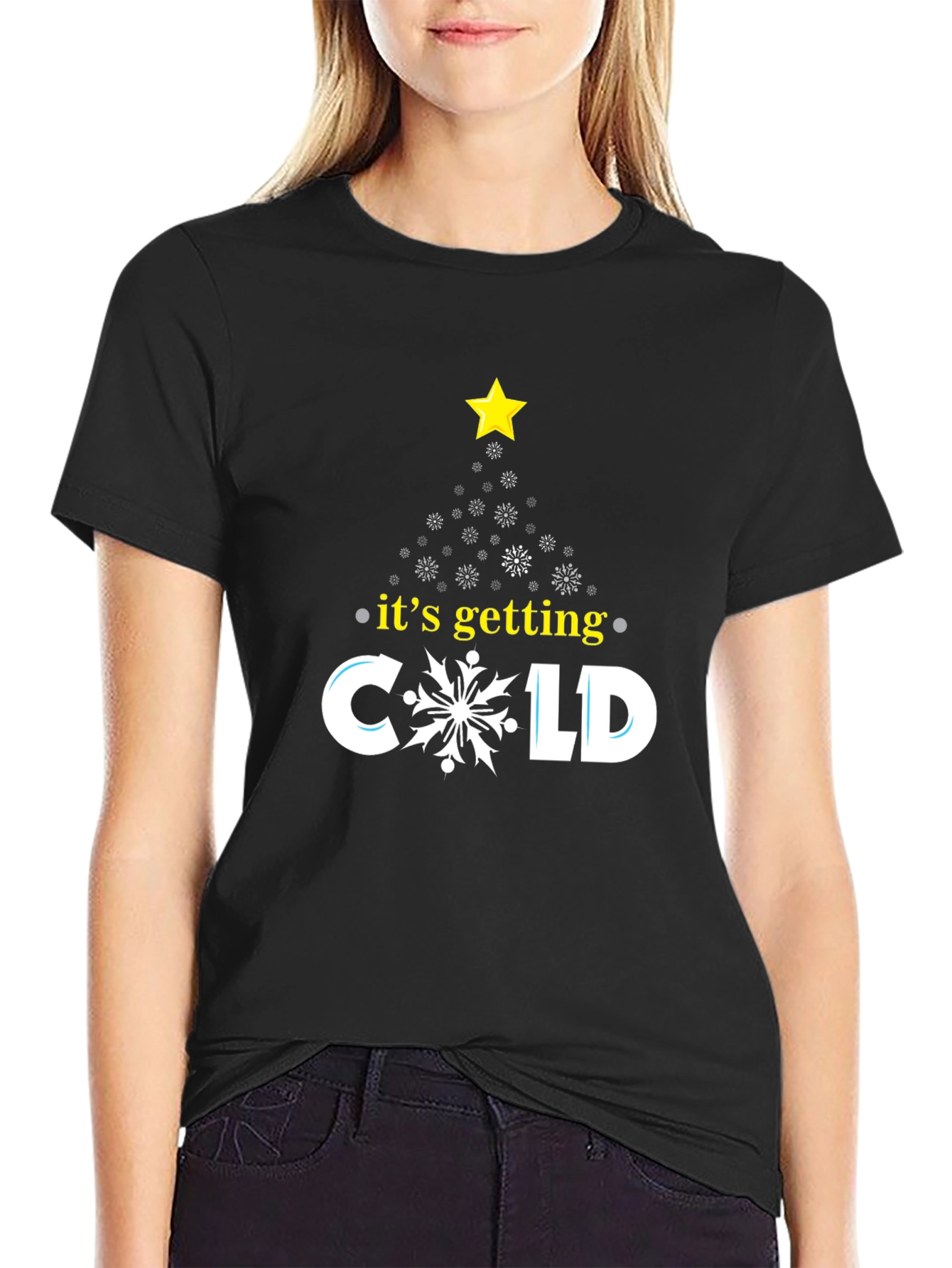 Its Getting COLD Black Holiday T-Shirt