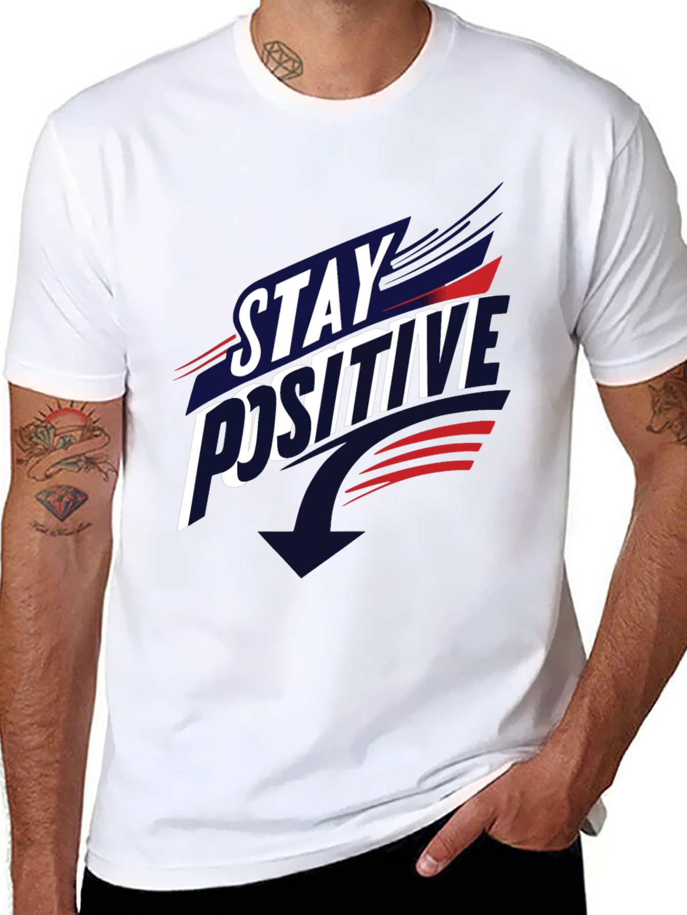 Stay Positive Graphic T-Shirt - Casual Comfort