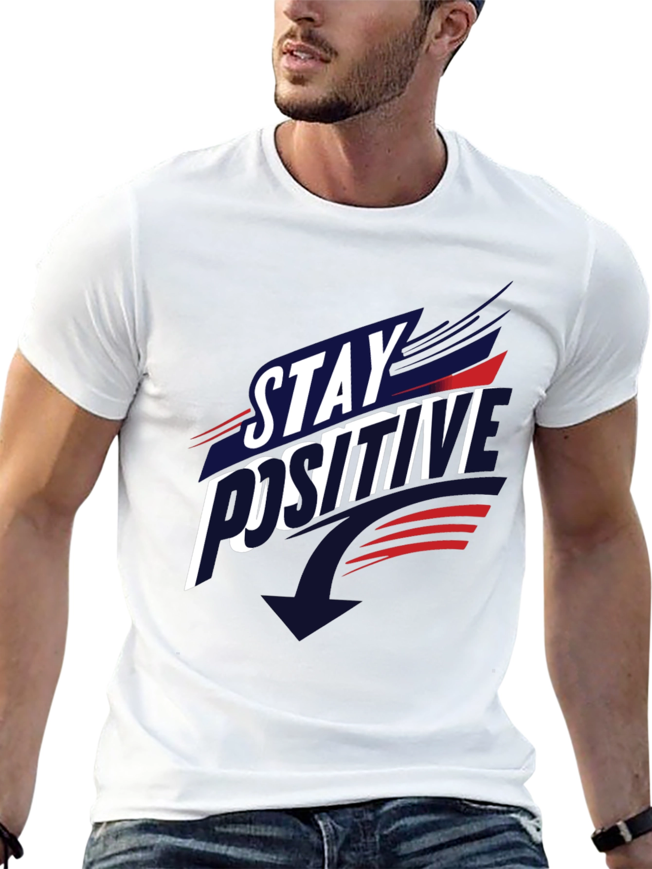 Stay Positive Graphic T-Shirt - Casual Comfort