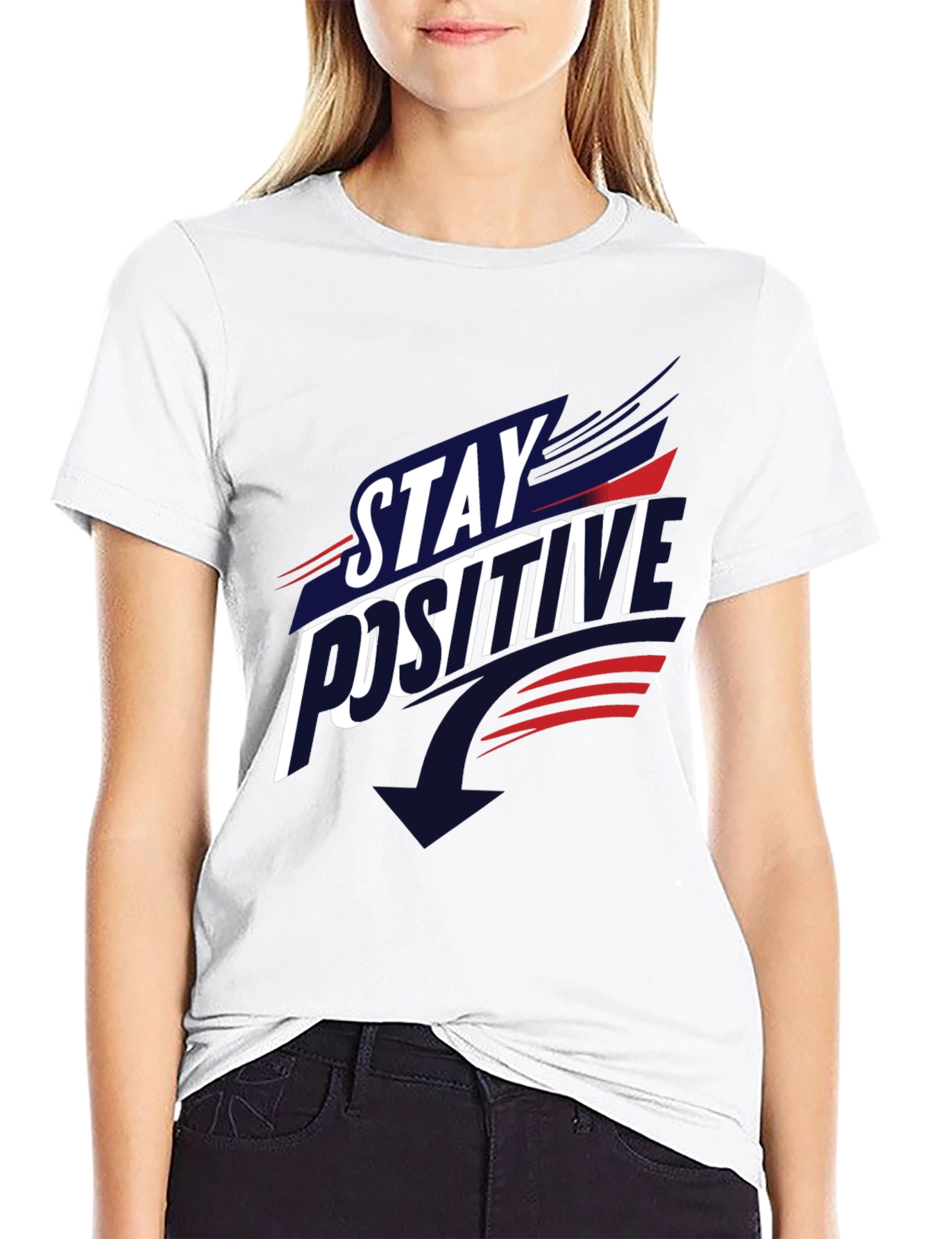 Stay Positive Graphic T-Shirt - Casual Comfort