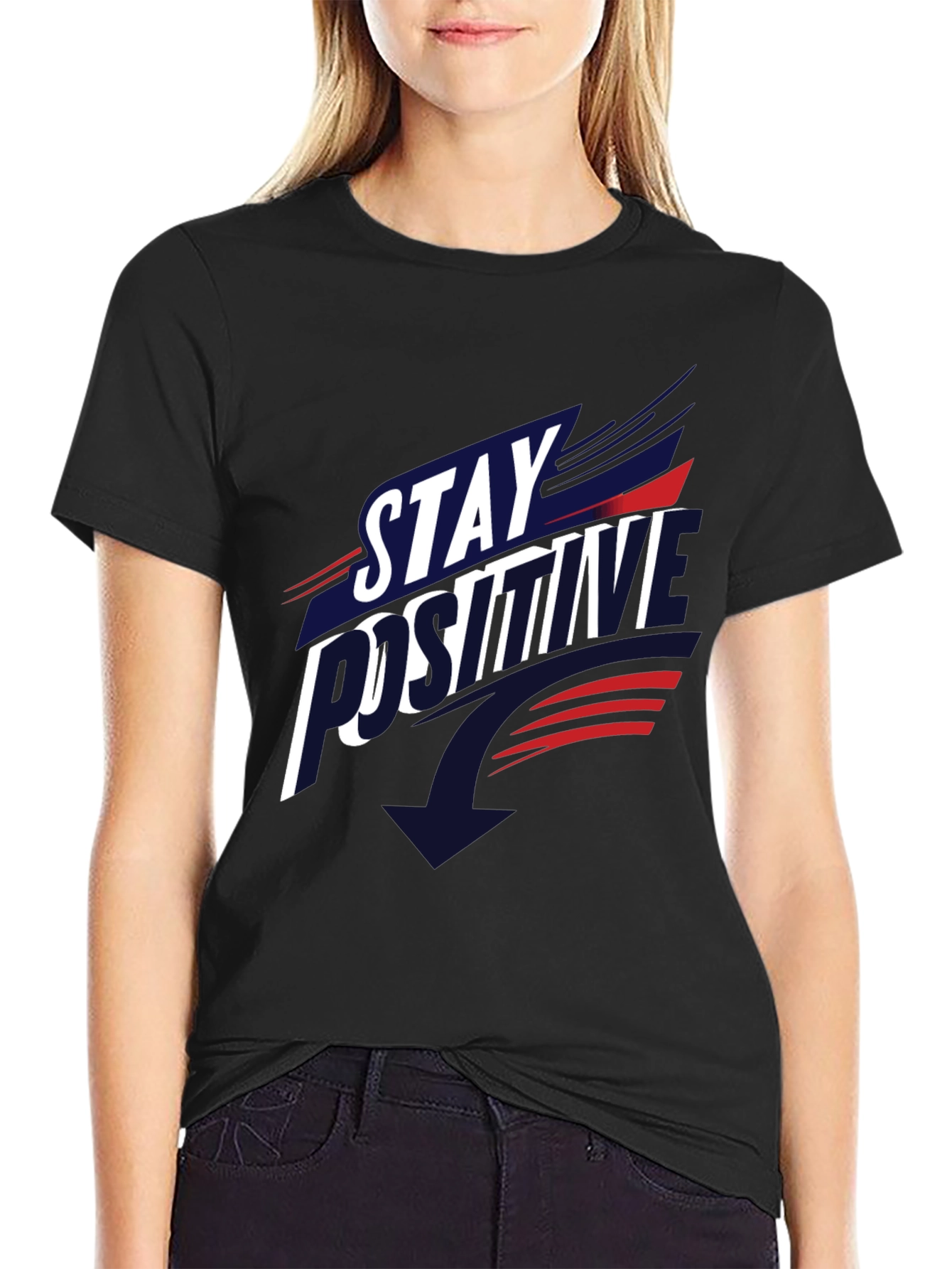 Stay Positive Graphic T-Shirt - Casual Comfort
