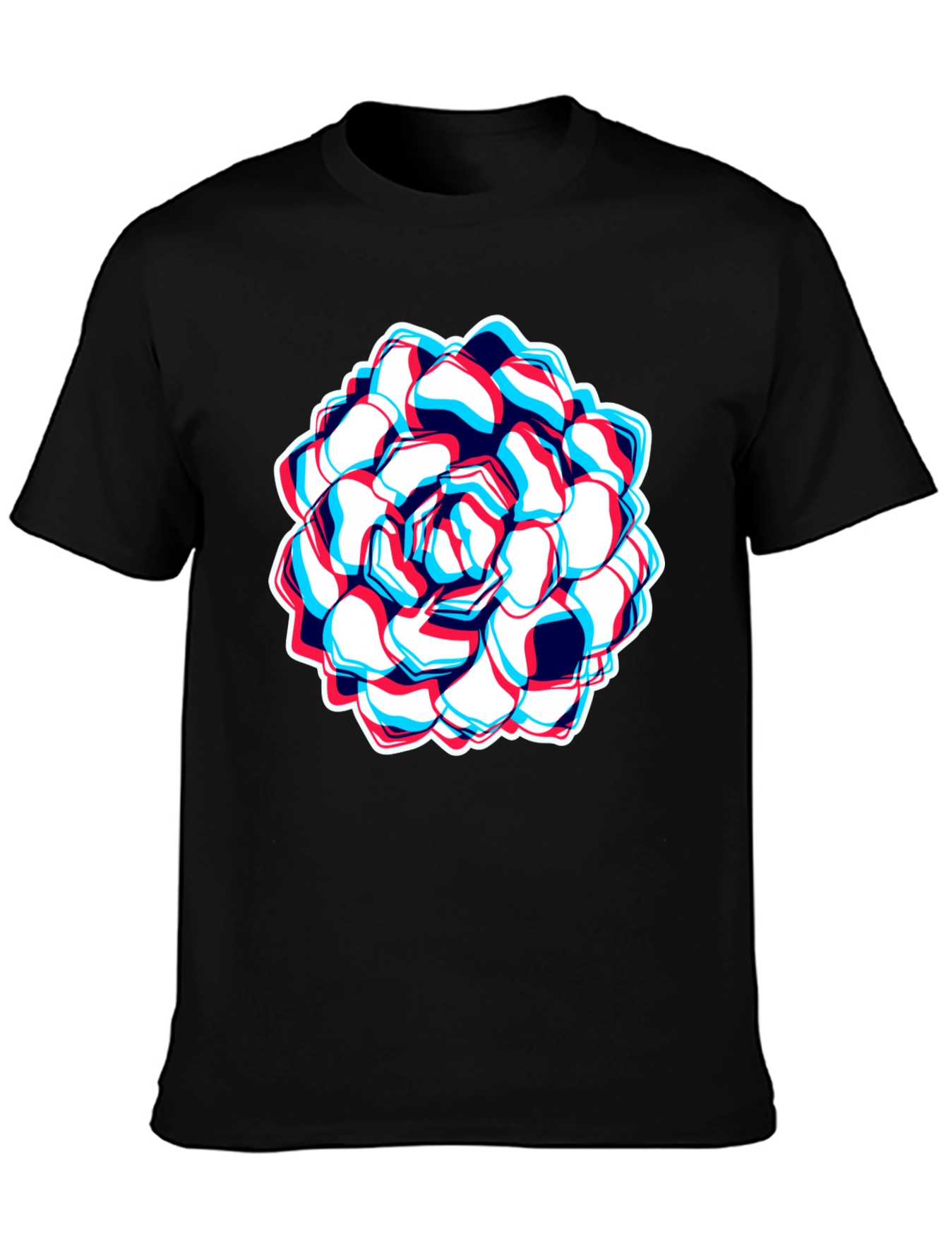 Optical Illusion Flower Graphic T-Shirt