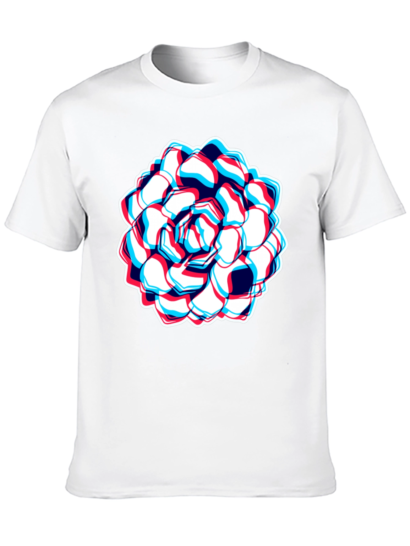 Optical Illusion Flower Graphic T-Shirt