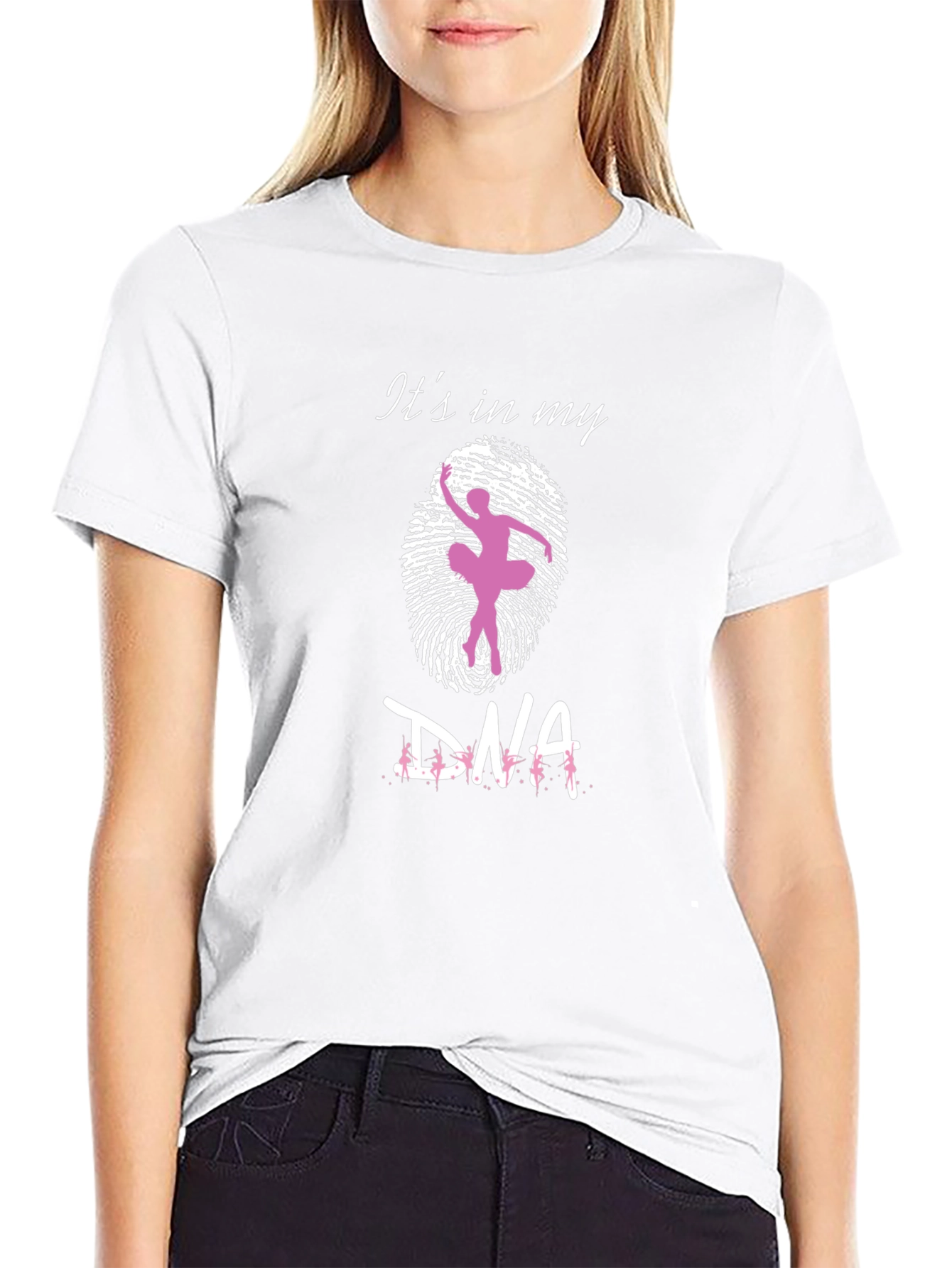 Ballet DNA T-Shirt - Dancer in Fingerprint Tee