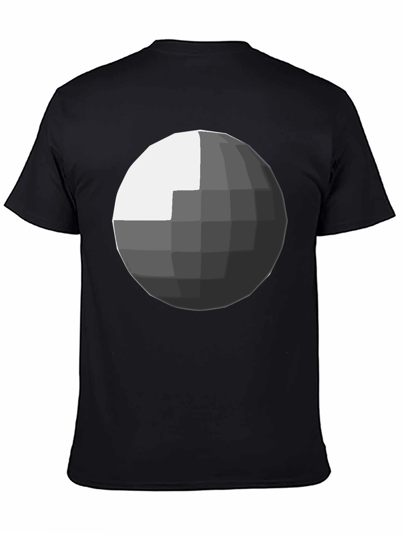 Geometric Sphere Graphic Black T-Shirt