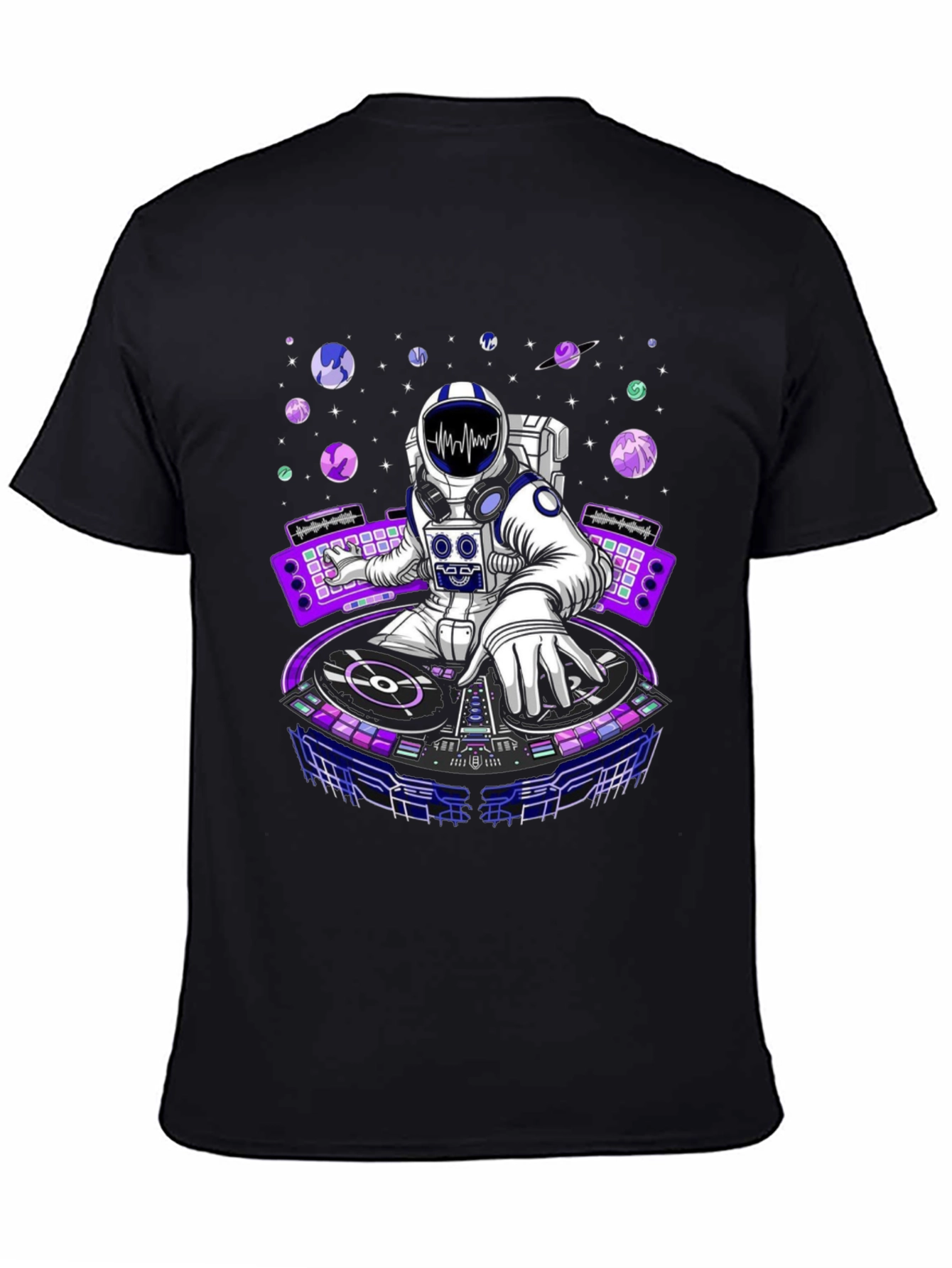 Astronaut DJ Graphic T-Shirt - Space Music Tee