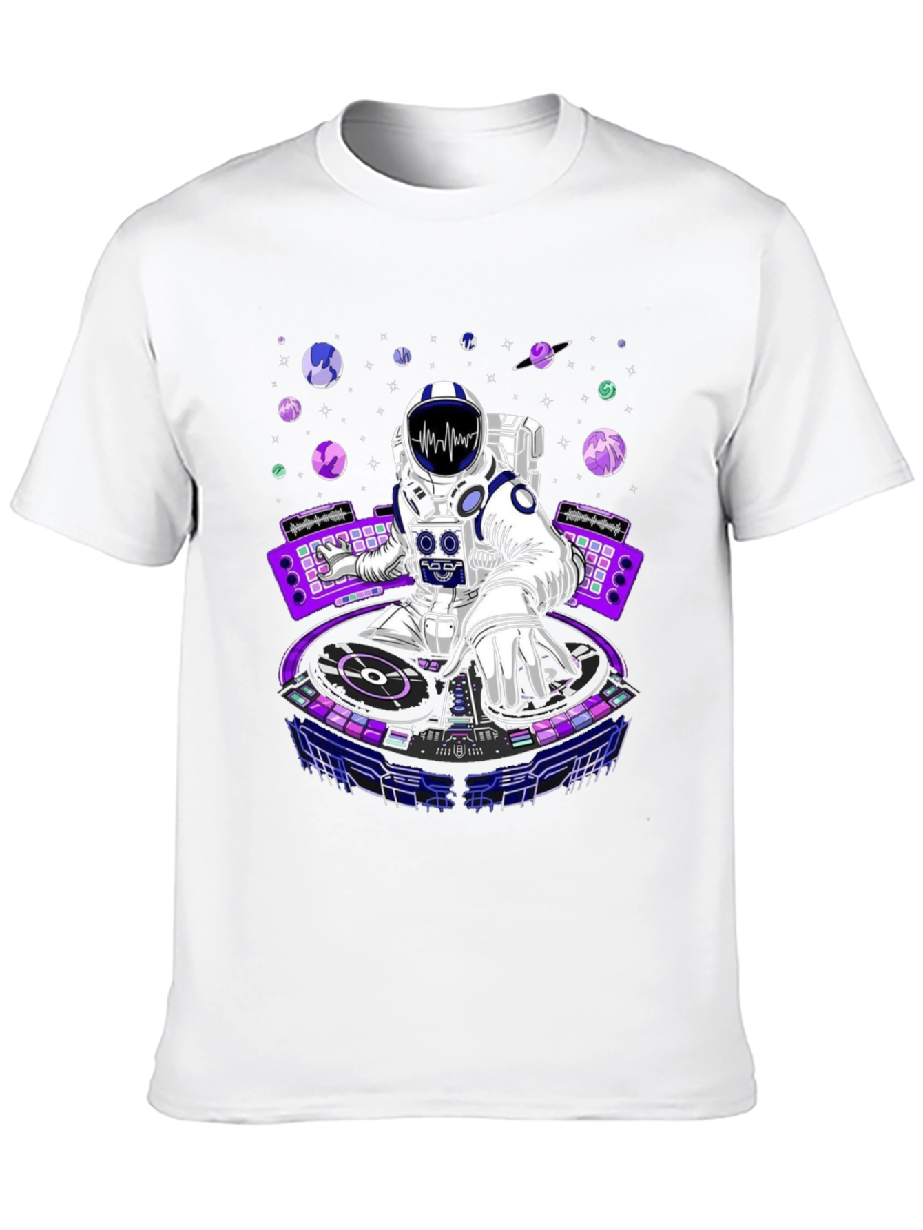 Astronaut DJ Graphic T-Shirt - Space Music Tee