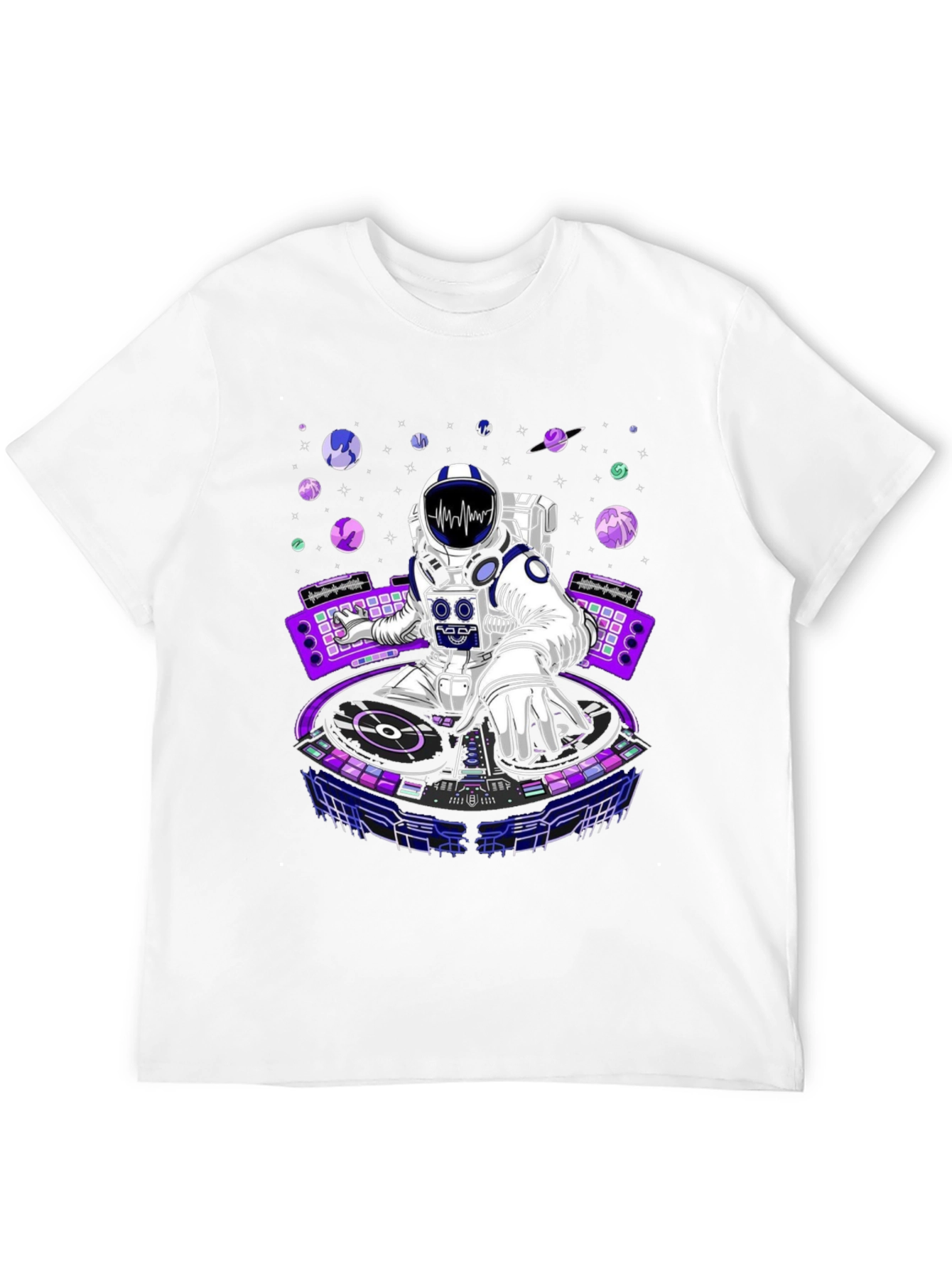 Astronaut DJ Graphic T-Shirt - Space Music Tee