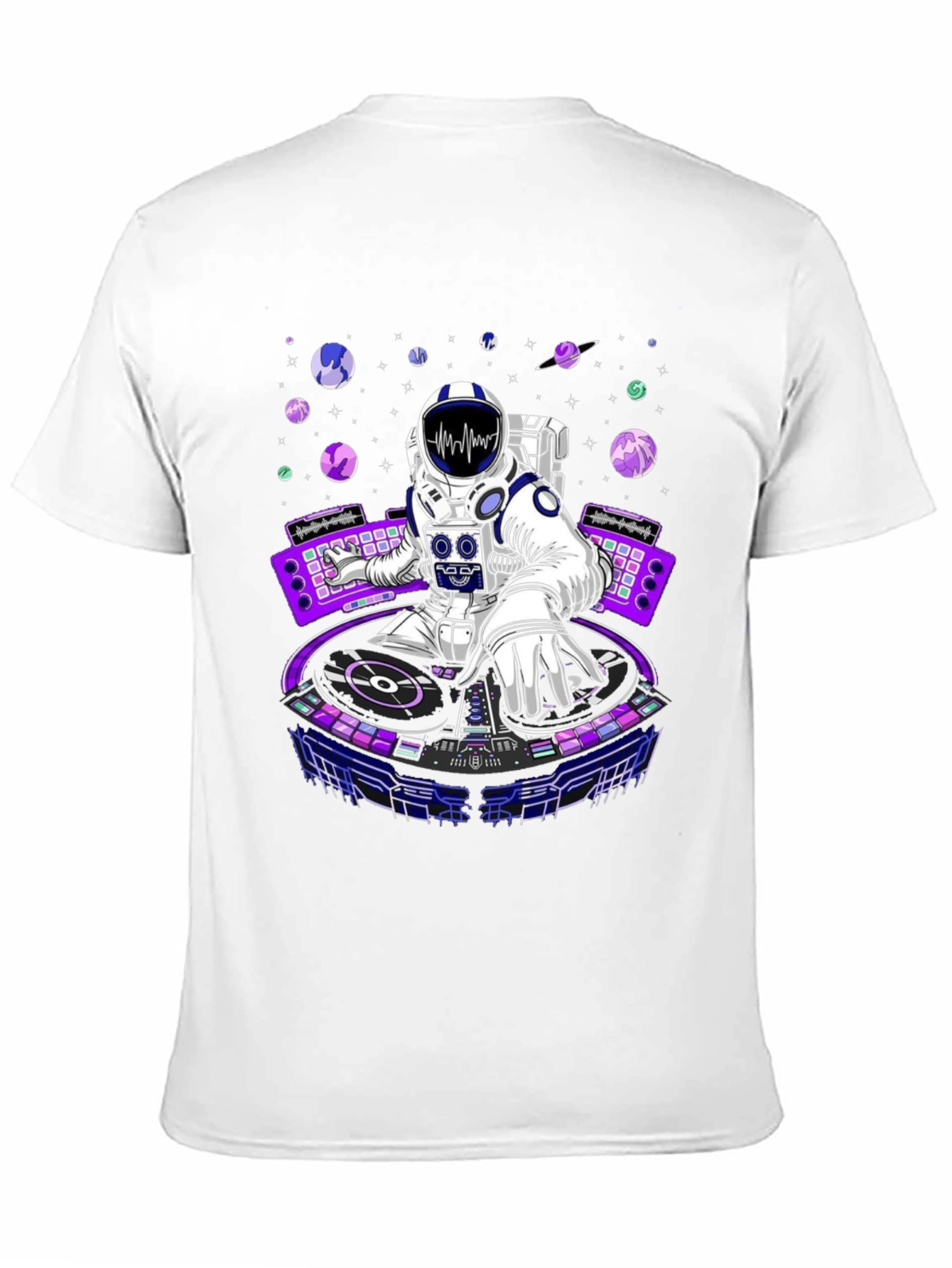 Astronaut DJ Graphic T-Shirt - Space Music Tee