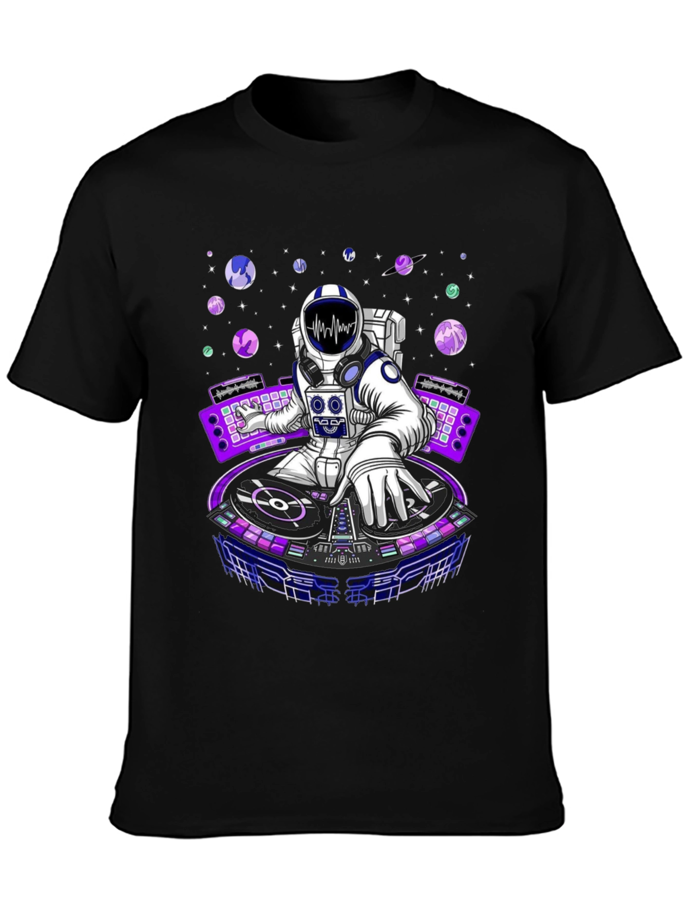 Astronaut DJ Graphic T-Shirt - Space Music Tee