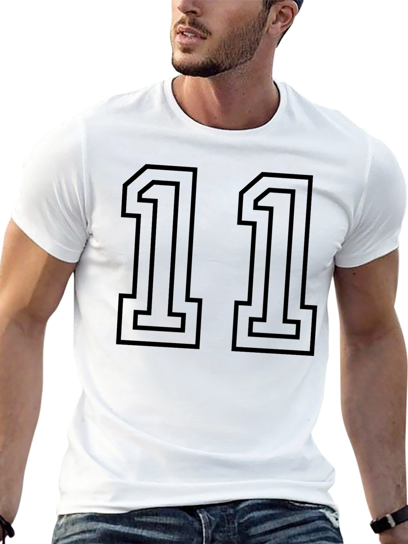 Black Number 11 Graphic T-Shirt
